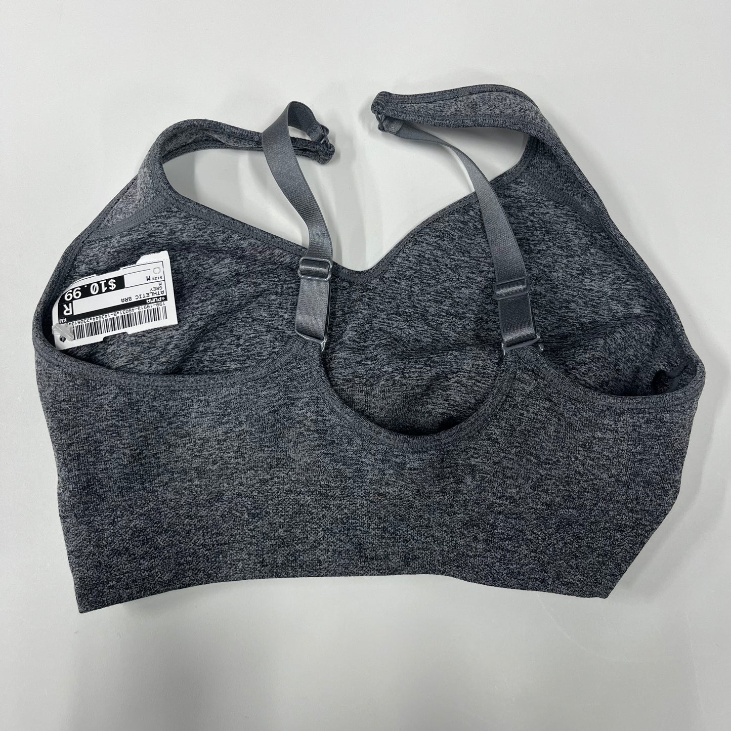 Puma Athletic Adjustable Sports Bra Grey Size M