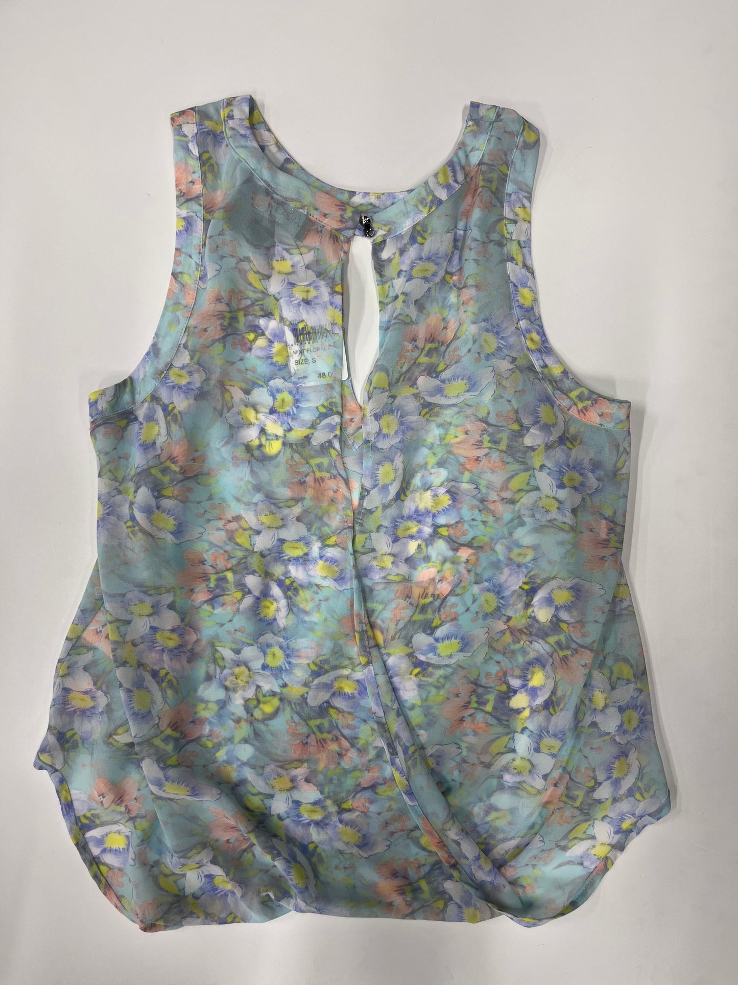 Astr The Label Sheer Sleeveless Blouse Floral NWT Size S