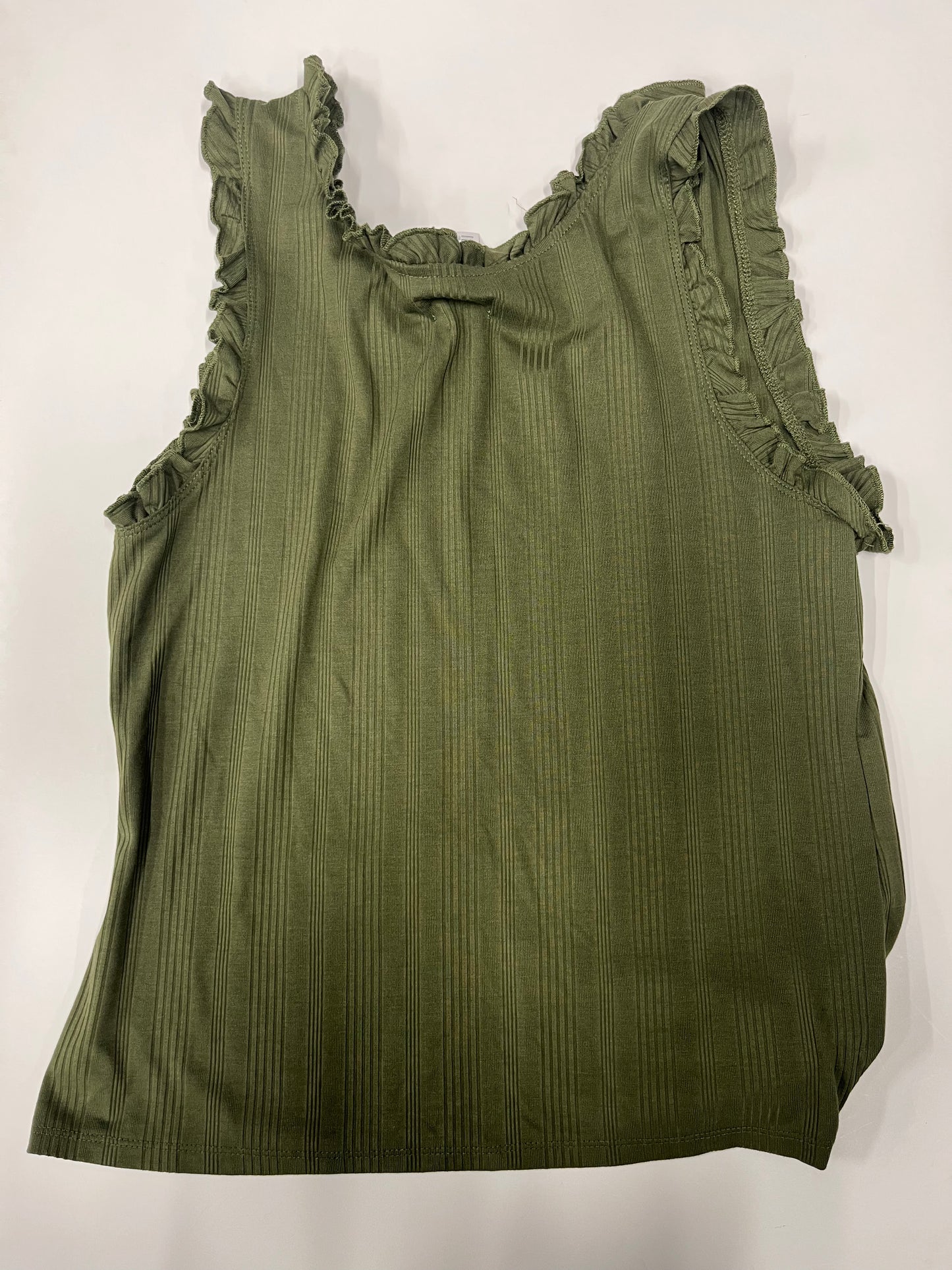 True Craft Sleeveless Ribbed Tank Top Green Size XL