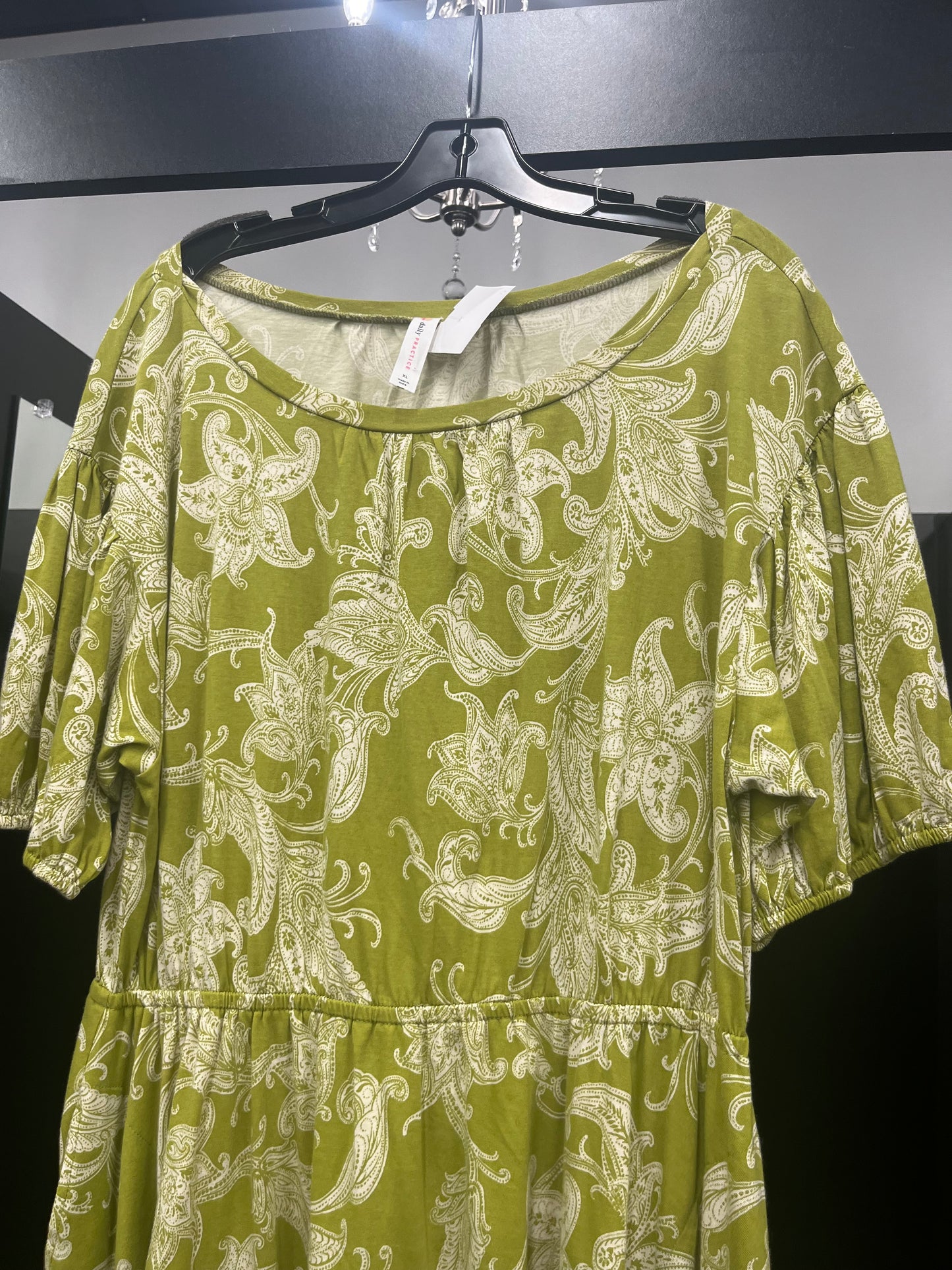 Green Dress Casual Midi Anthropologie, Size Xl