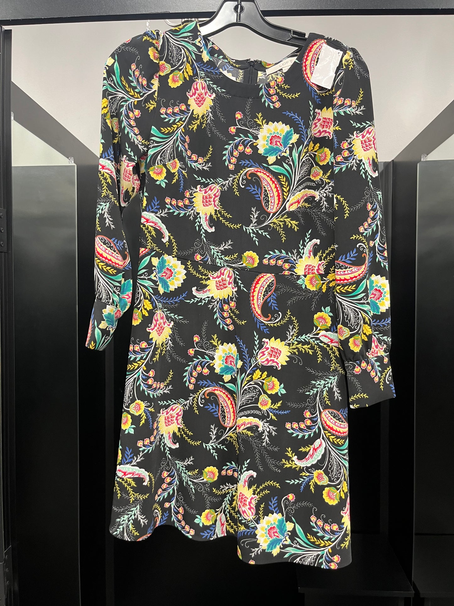 Floral Dress Work Loft O, Size Petite Small