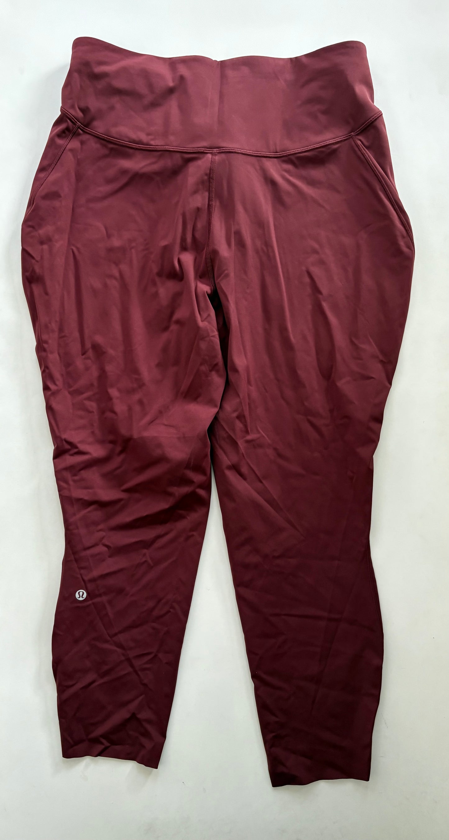Athletic Leggings By Lululemon In Burgundy, Size: 1x