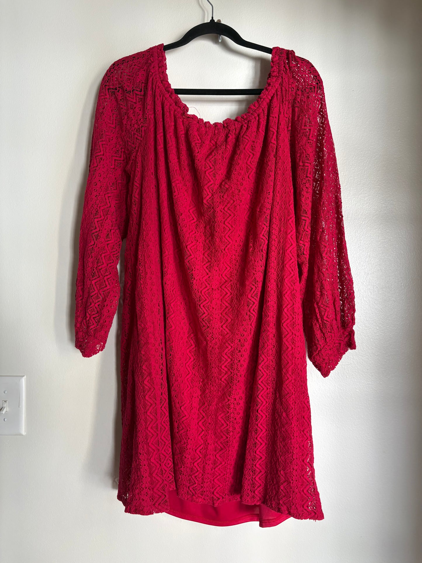 Dress Casual Midi By SUGARFox In Red, Size: 3x