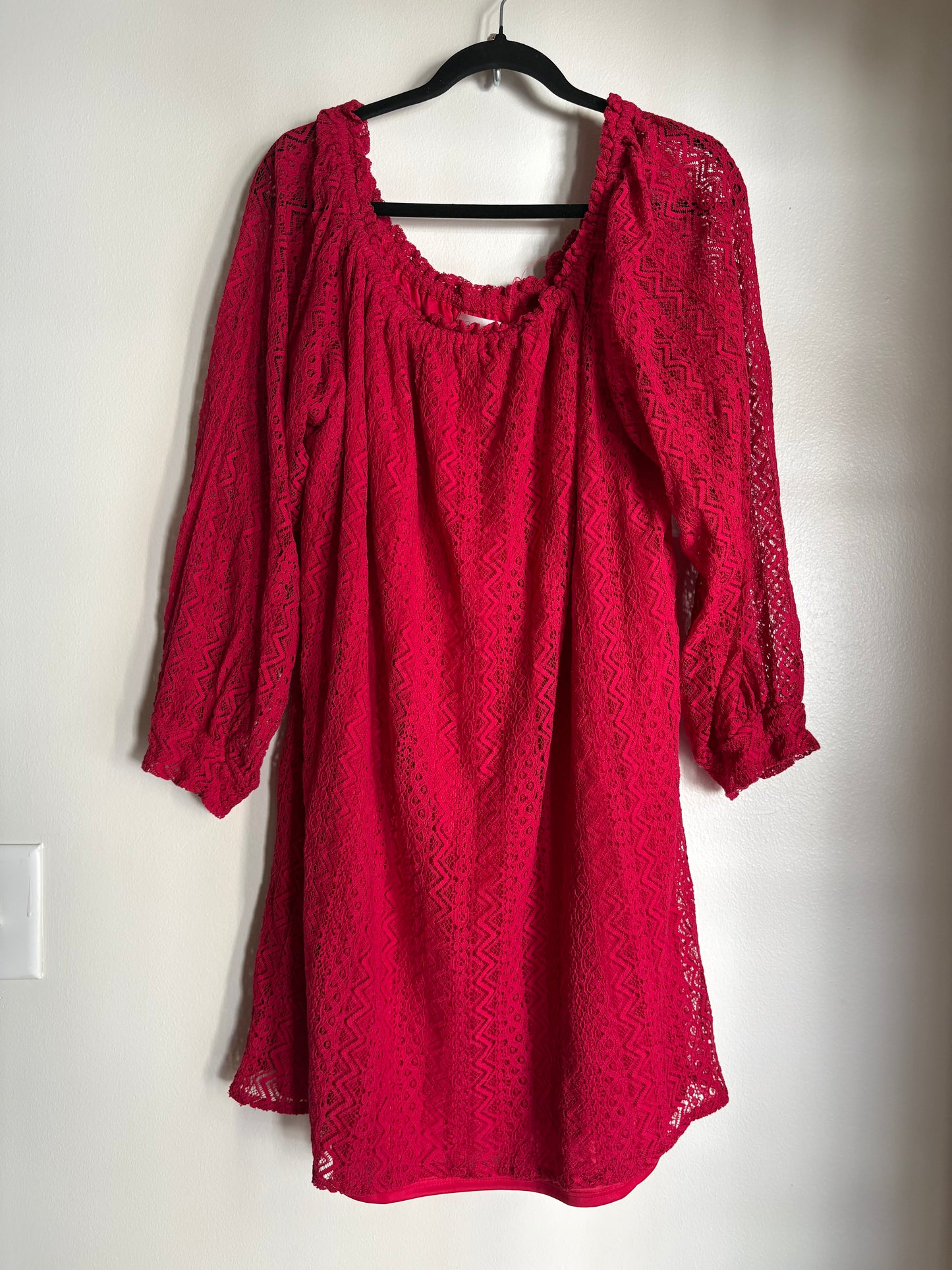 Dress Casual Midi By SUGARFox In Red, Size: 3x