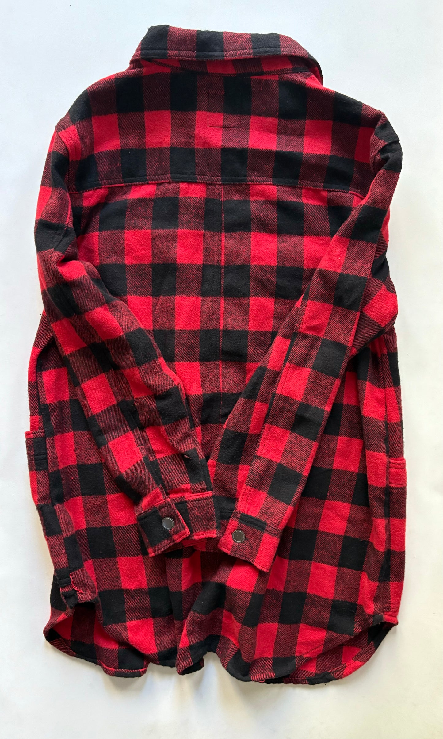 Coat Faux Fur & Sherpa By BBJ In Plaid Pattern, Size: L