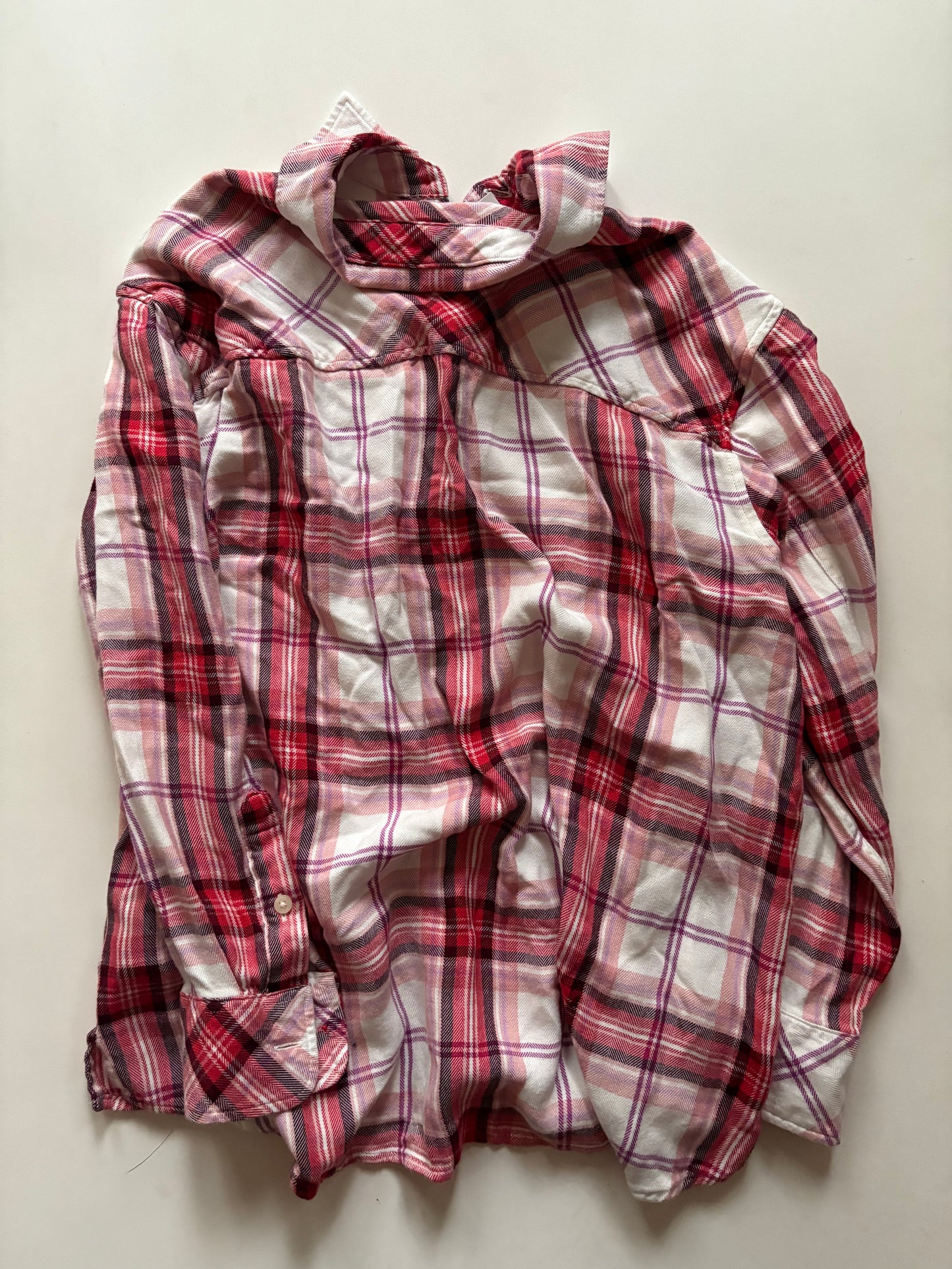 Top Long Sleeve By Vineyard Vines In Plaid Pattern, Size: Xs