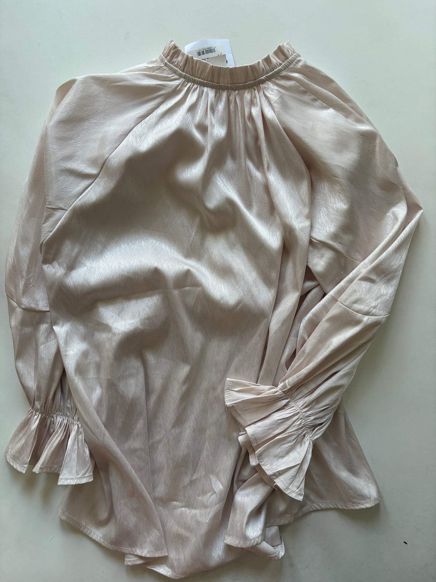 Blouse Long Sleeve By Cousin Couture In Cream, Size: S