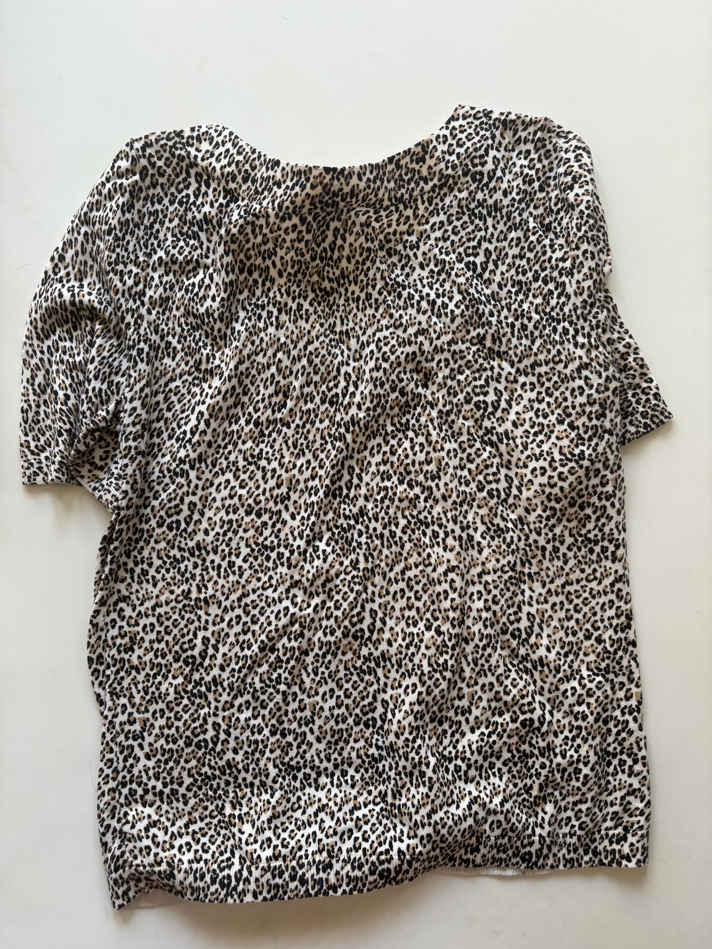 Sweater Short Sleeve By Talbots In Animal Print, Size: M
