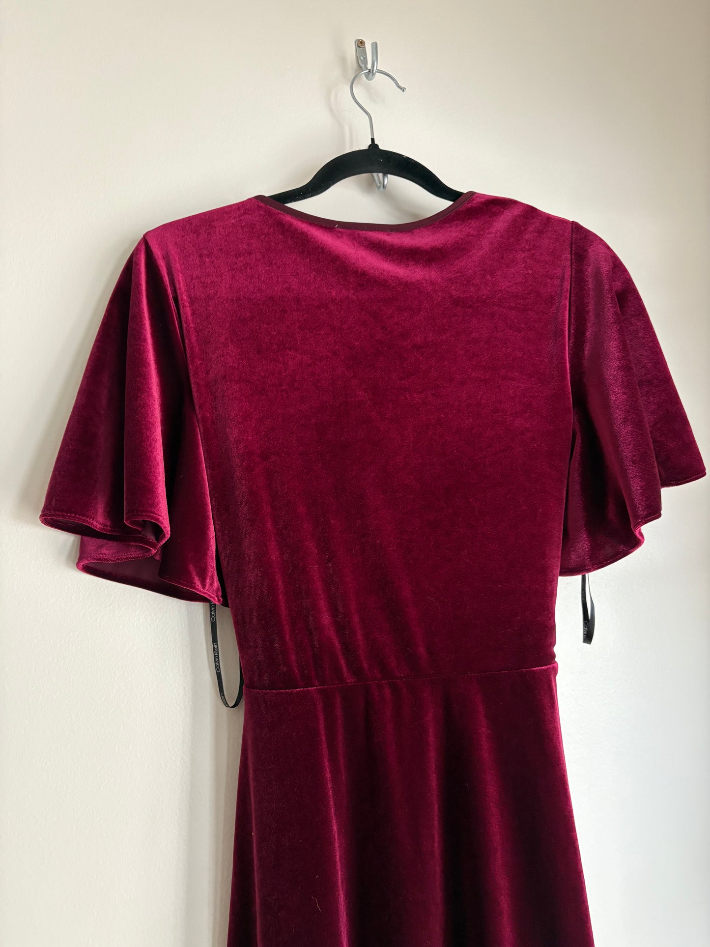 Dress Party Midi By Calvin Klein In Maroon, Size: S