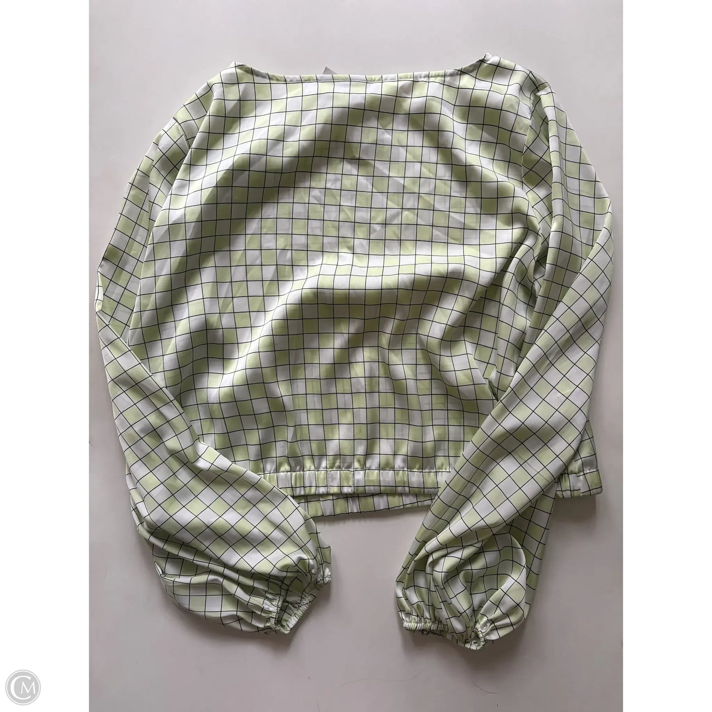 Blouse Long Sleeve By Rye Grass In Plaid Pattern, Size: Xl