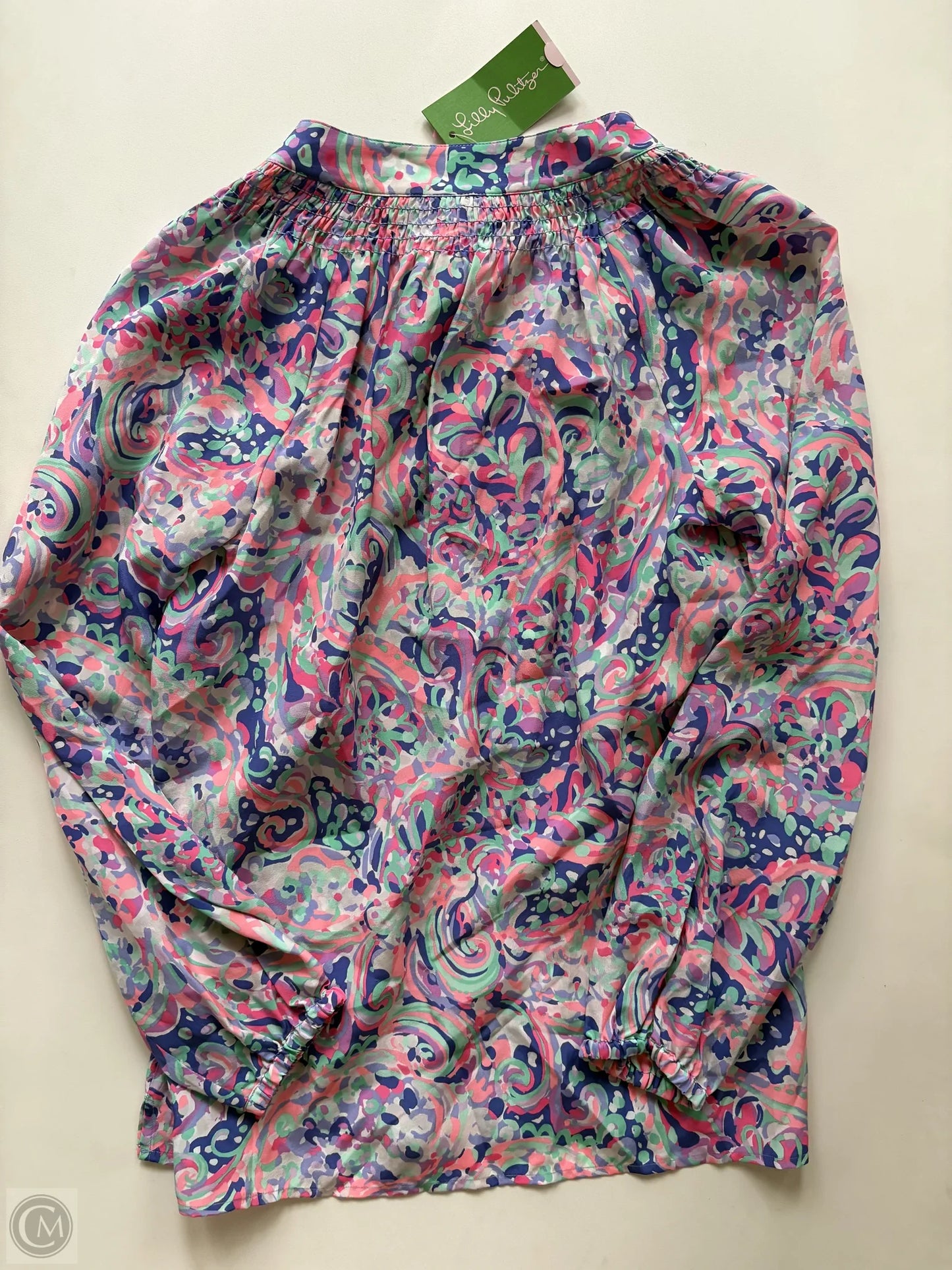 Blouse Long Sleeve By Lilly Pulitzer In Navy, Size: Xs