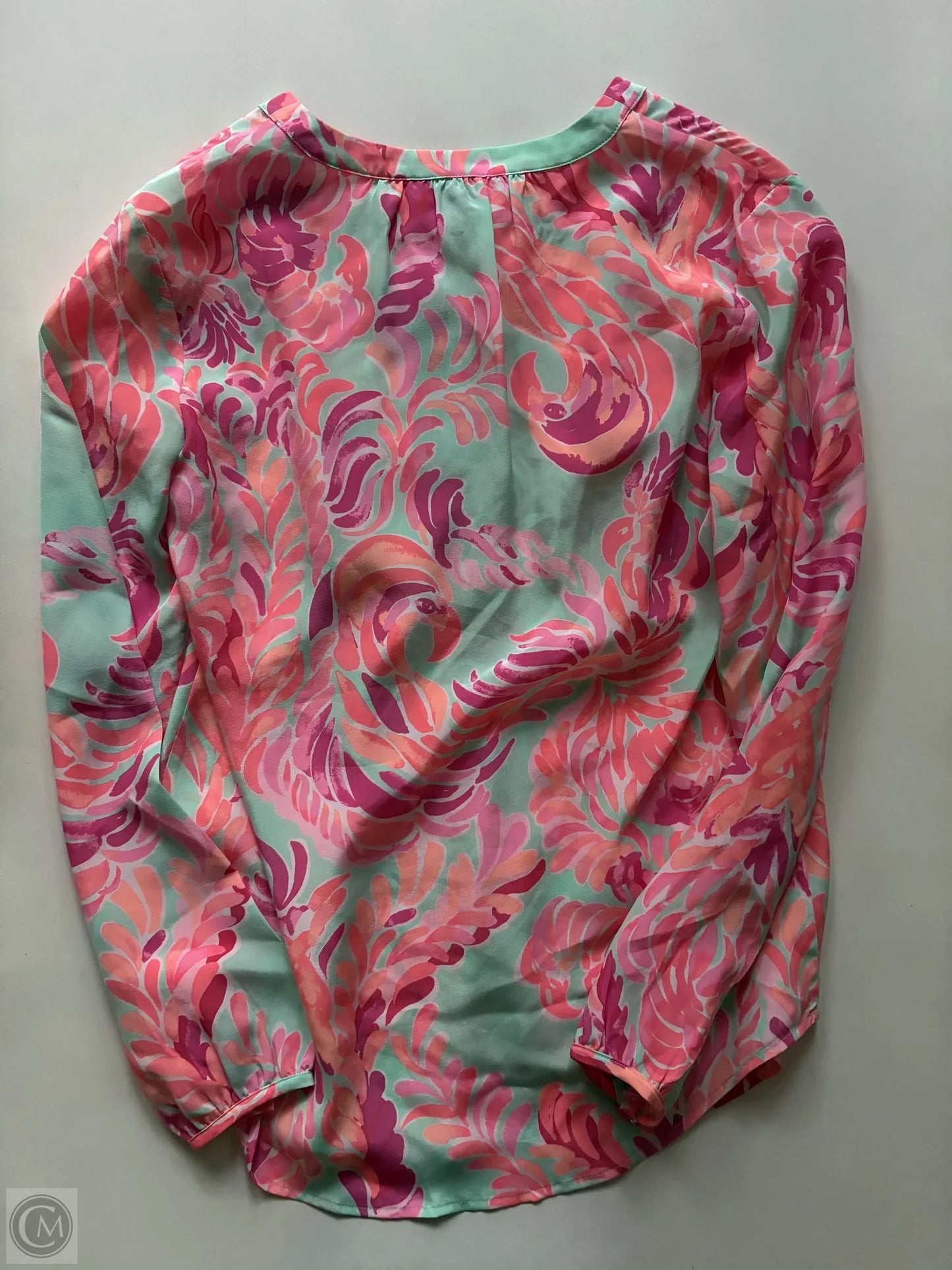 Blouse Long Sleeve By Lilly Pulitzer In Multi-colored, Size: Xs