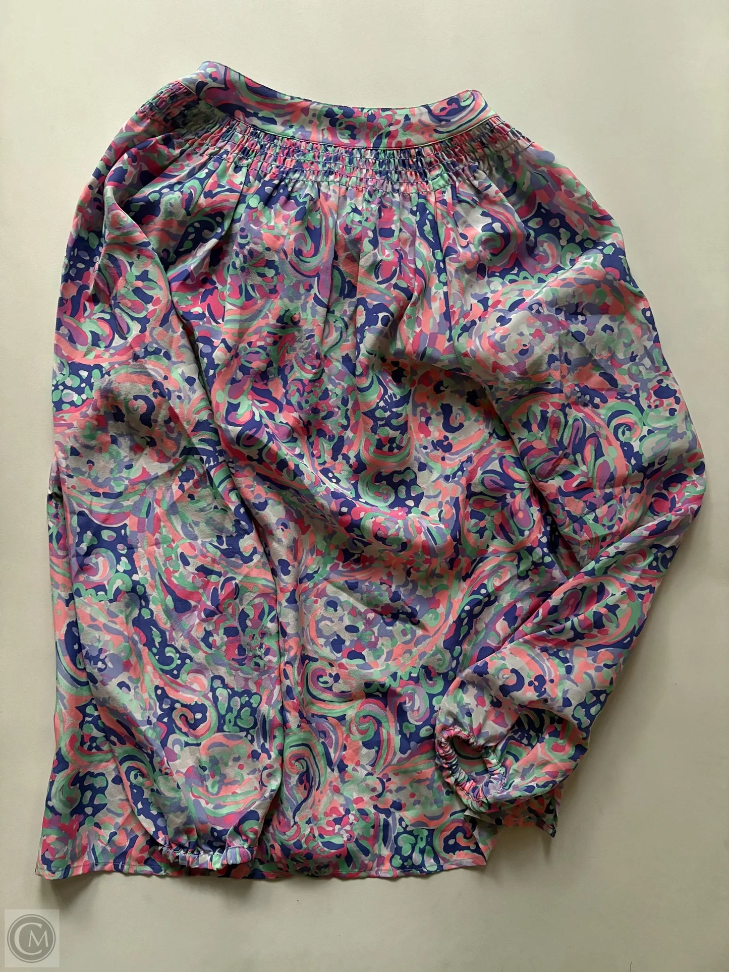 Blouse Long Sleeve By Lilly Pulitzer In Multi-colored, Size: Xs