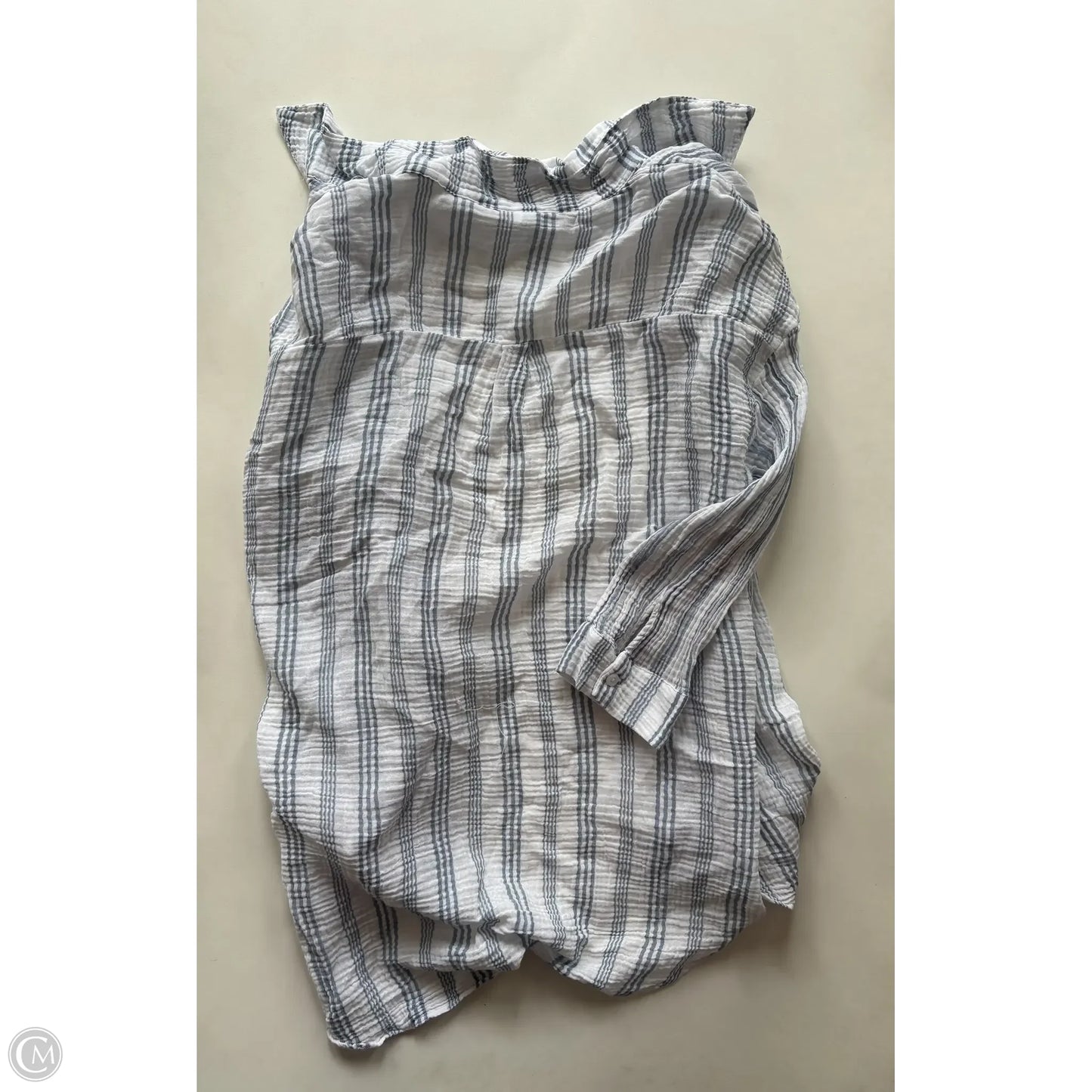 Top Long Sleeve By Kona Sol In Striped Pattern, Size: S