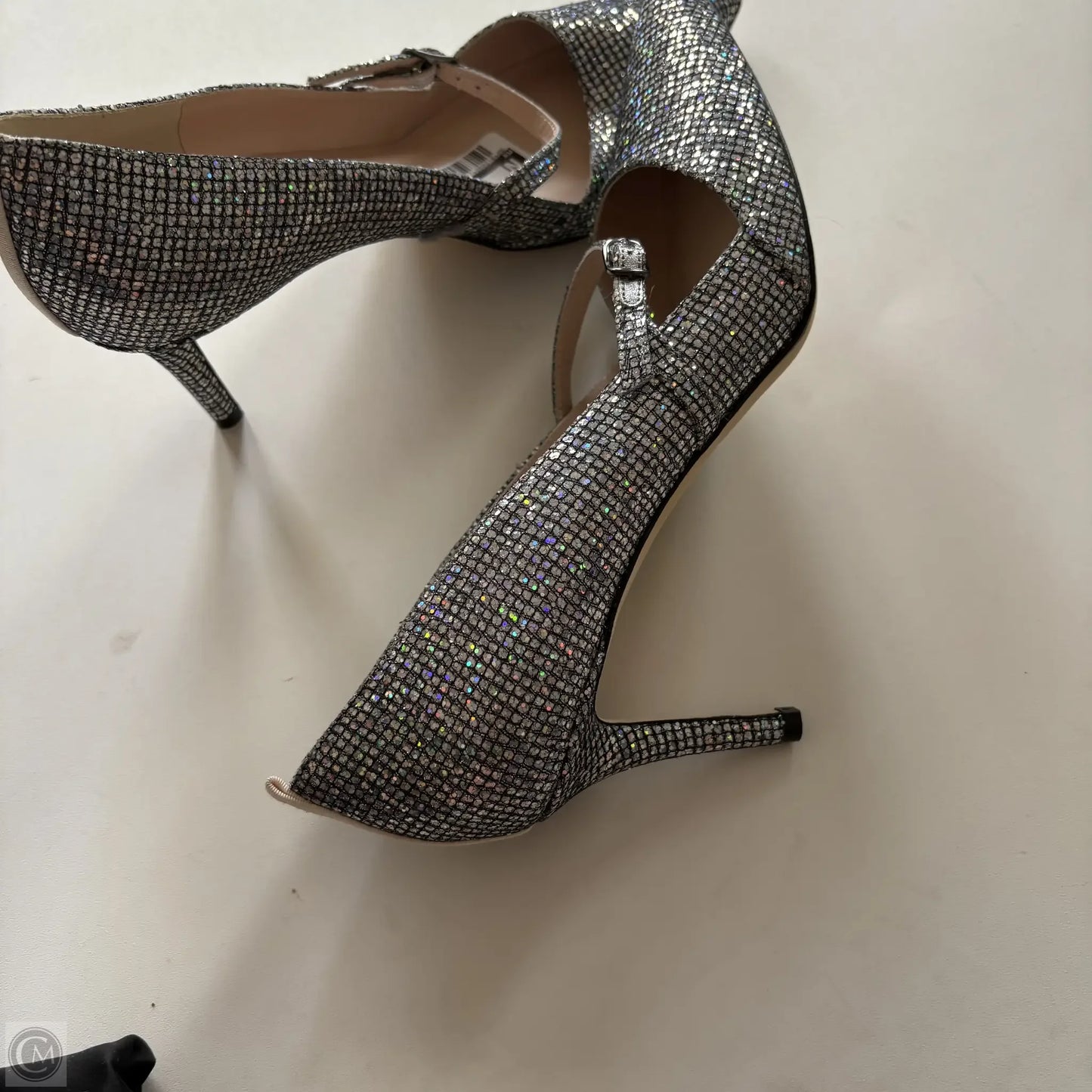 Shoes Heels Kitten By Cma In Silver, Size: 9