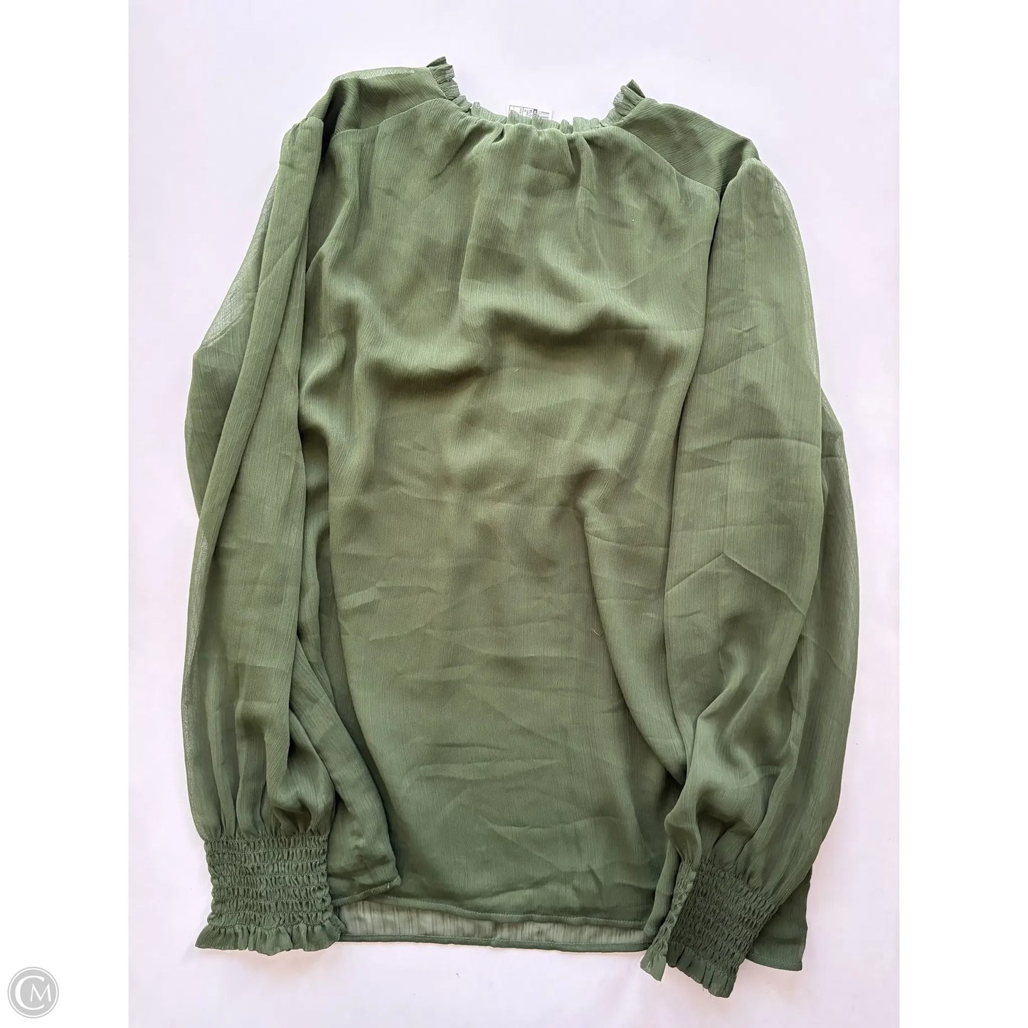 Blouse Long Sleeve By Loft In Green, Size: M