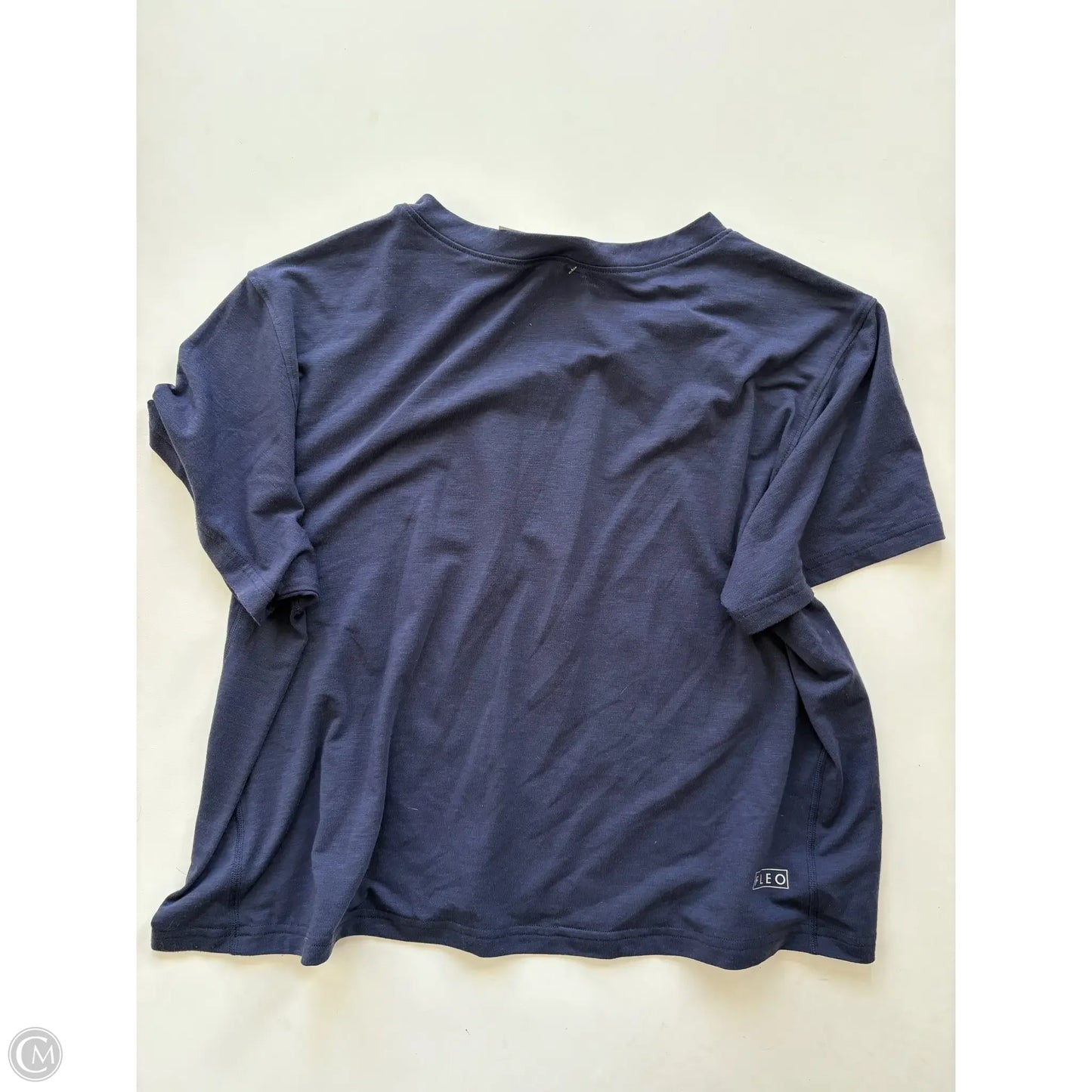 Athletic Top Short Sleeve By Fleo In Navy, Size: Xl