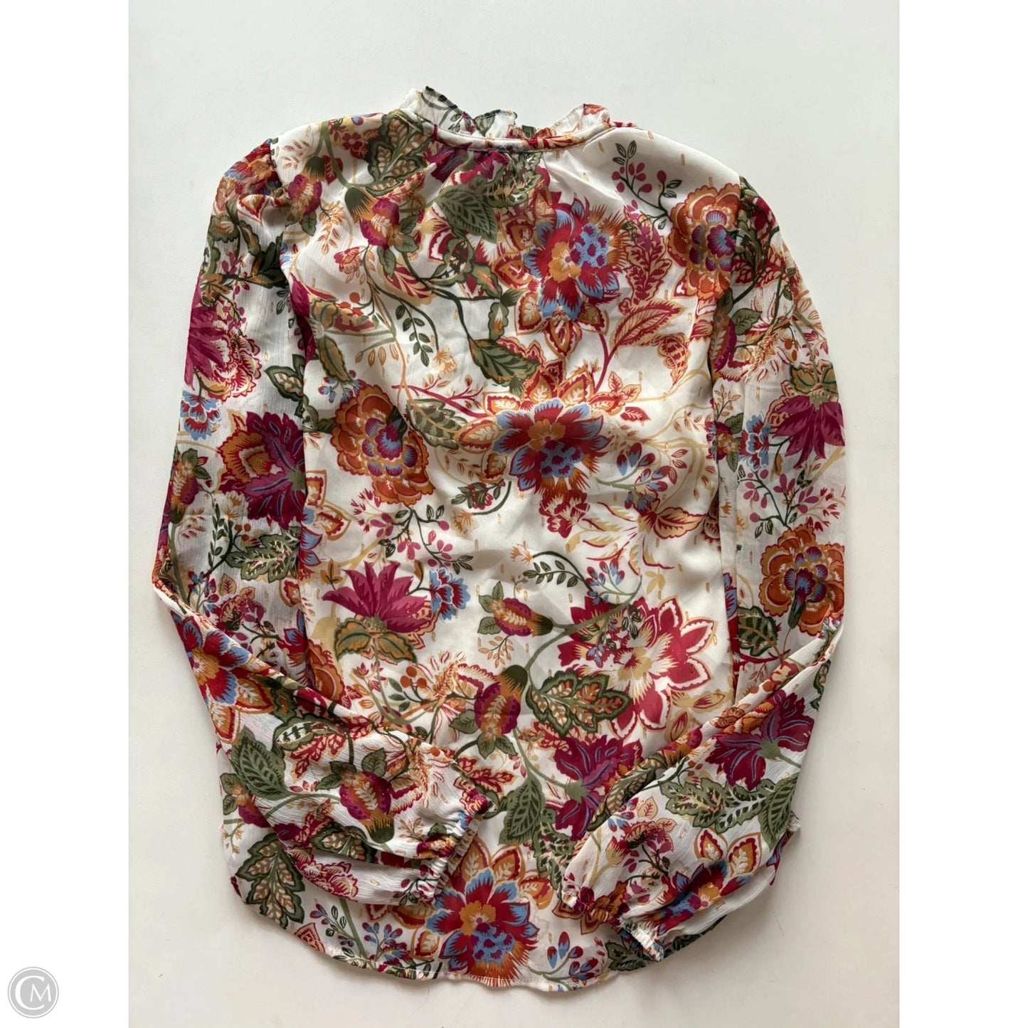 Blouse Long Sleeve By autres In Floral Print, Size: S