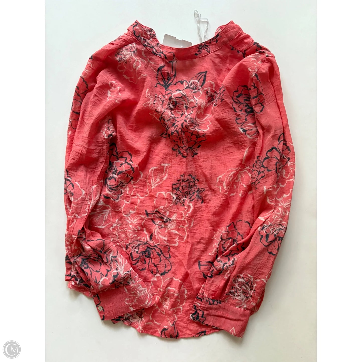 Blouse Long Sleeve By Zac And Rachel In Orange, Size: S