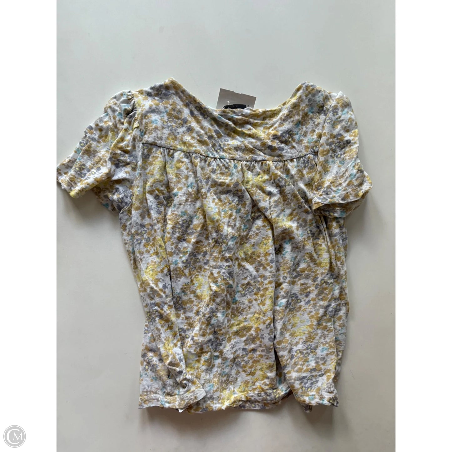 Top Short Sleeve By Lucky Brand In Floral Print, Size: S