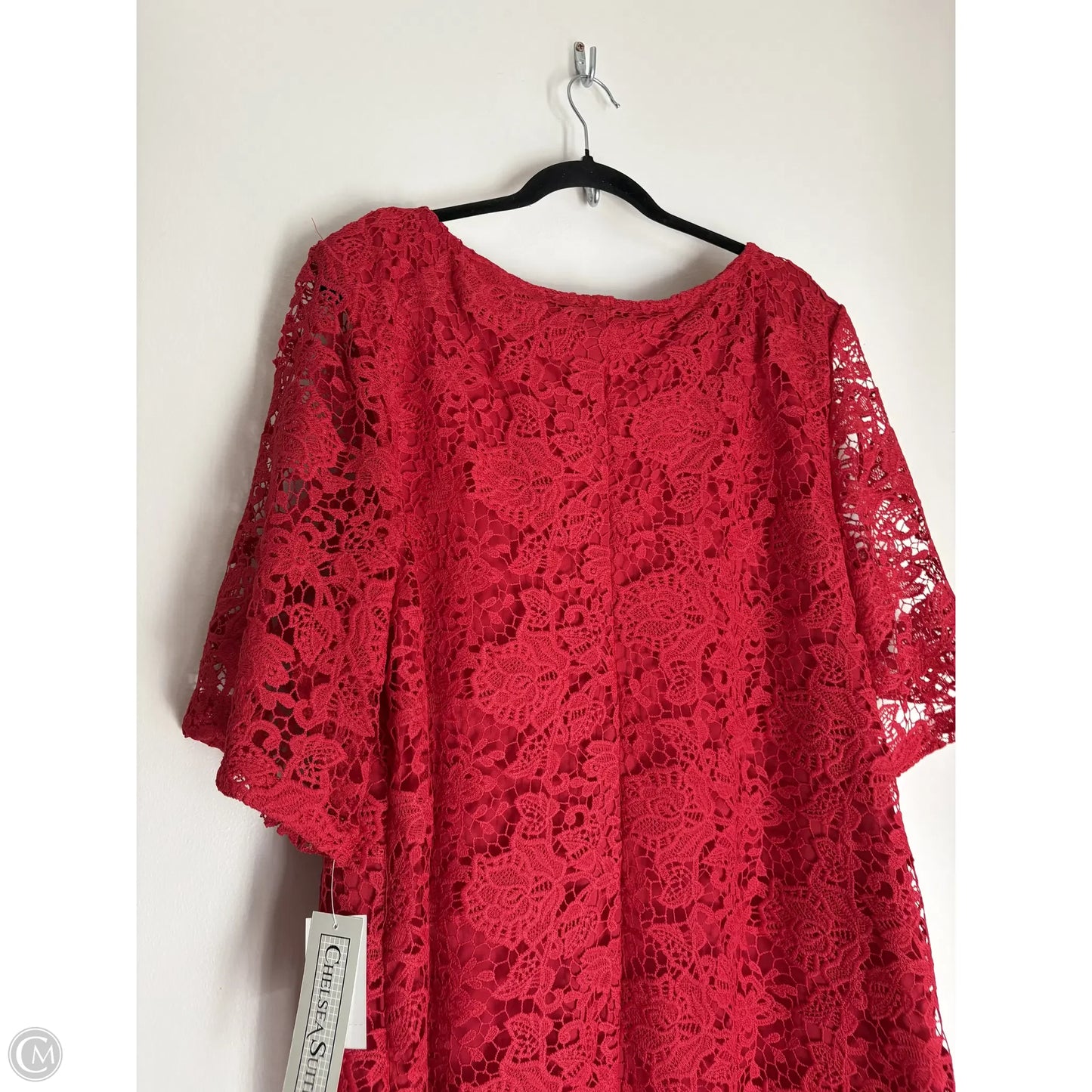 Dress Party Midi By Chelsea Suite In Red, Size: 3x