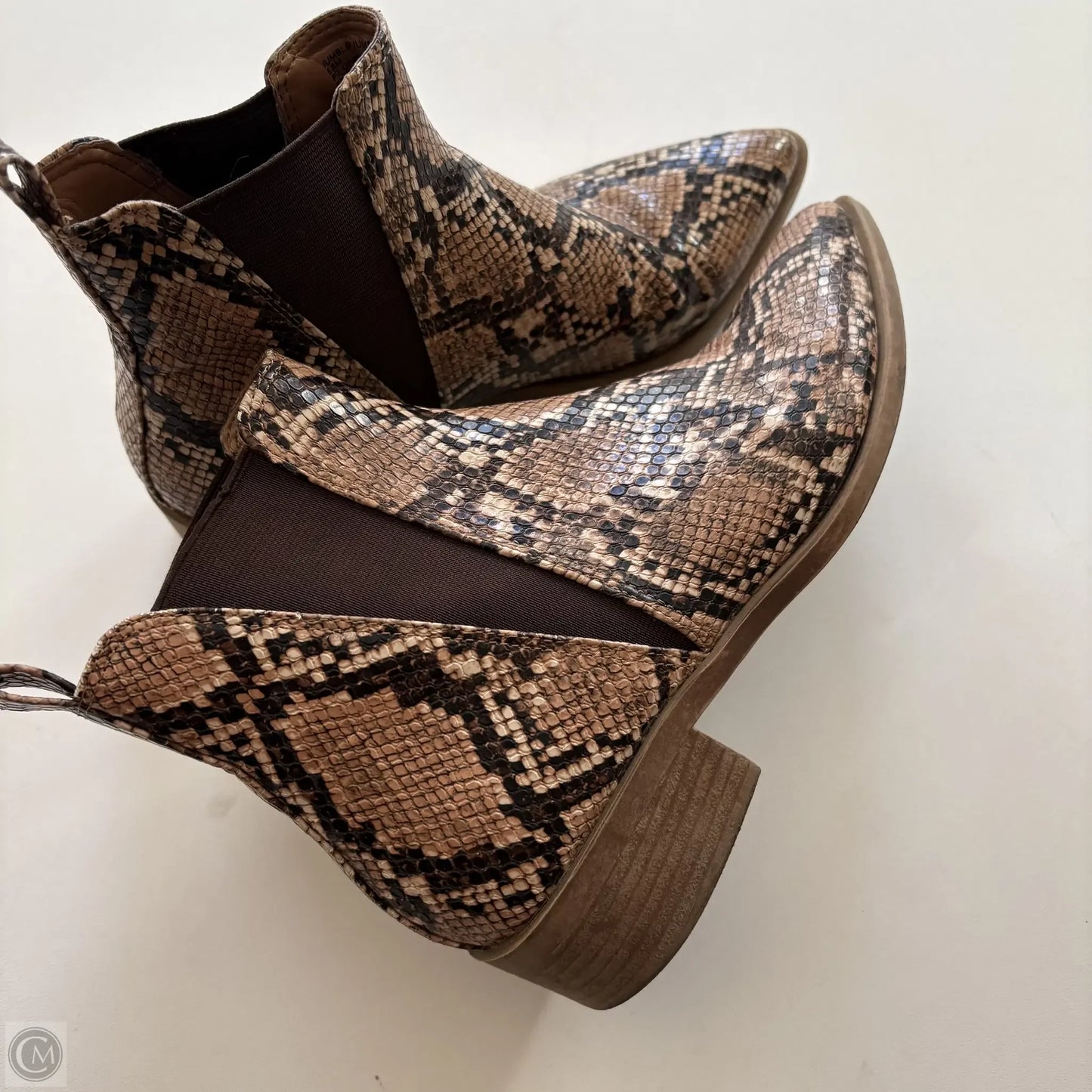 Boots Ankle Flats By Steve Madden In Animal Print, Size: 6.5