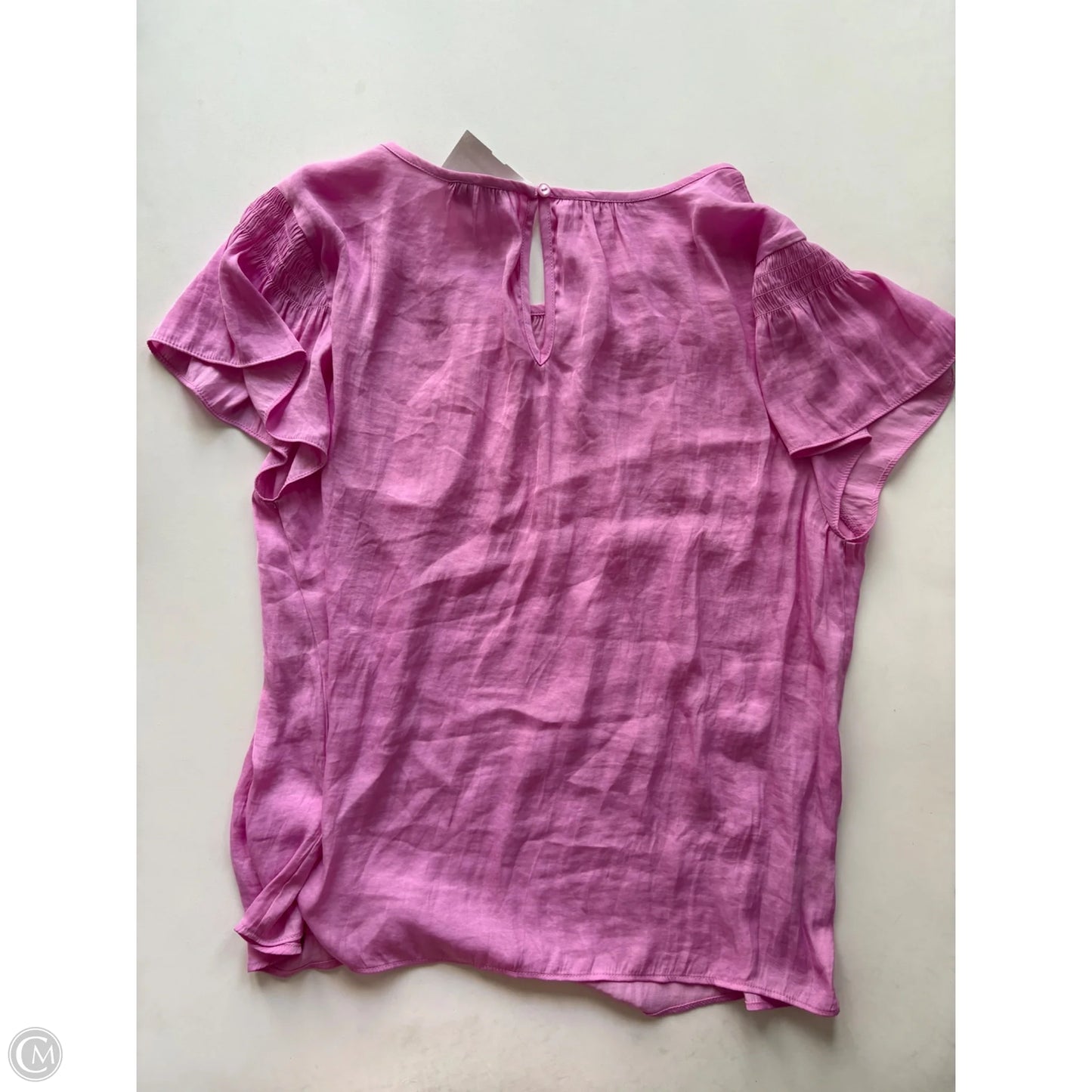 Blouse Short Sleeve By Joie In Pink, Size: L