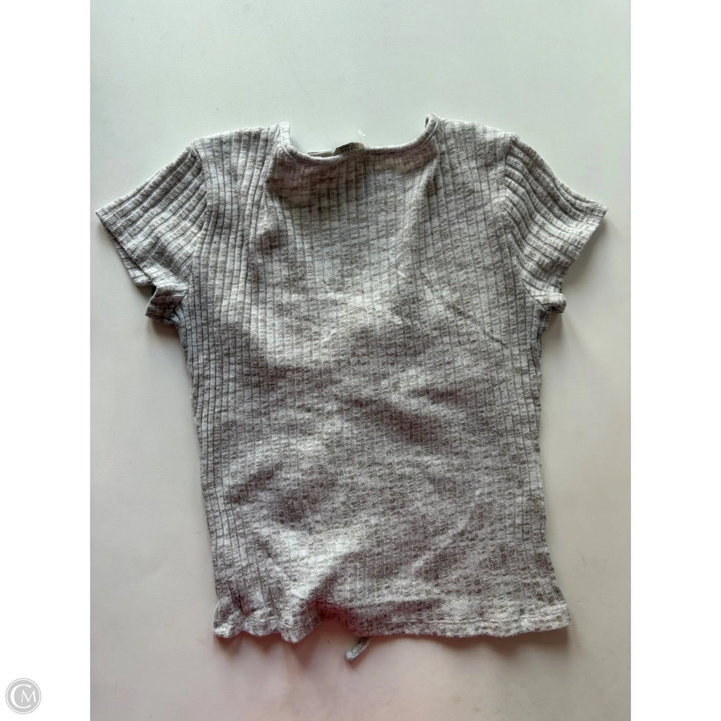 Top Short Sleeve By Ana In Grey, Size: M
