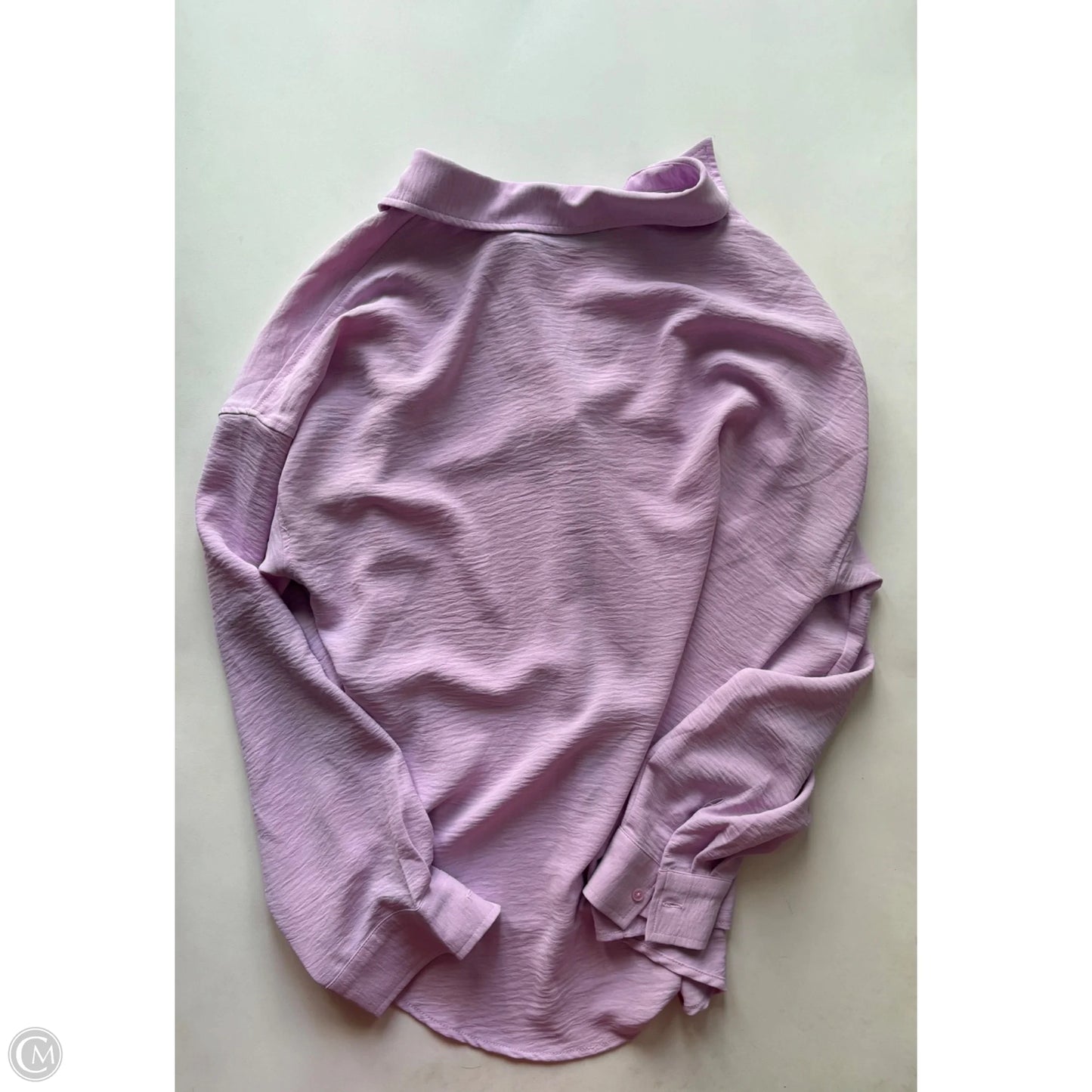 Blouse Long Sleeve By Rafaella In Purple, Size: M