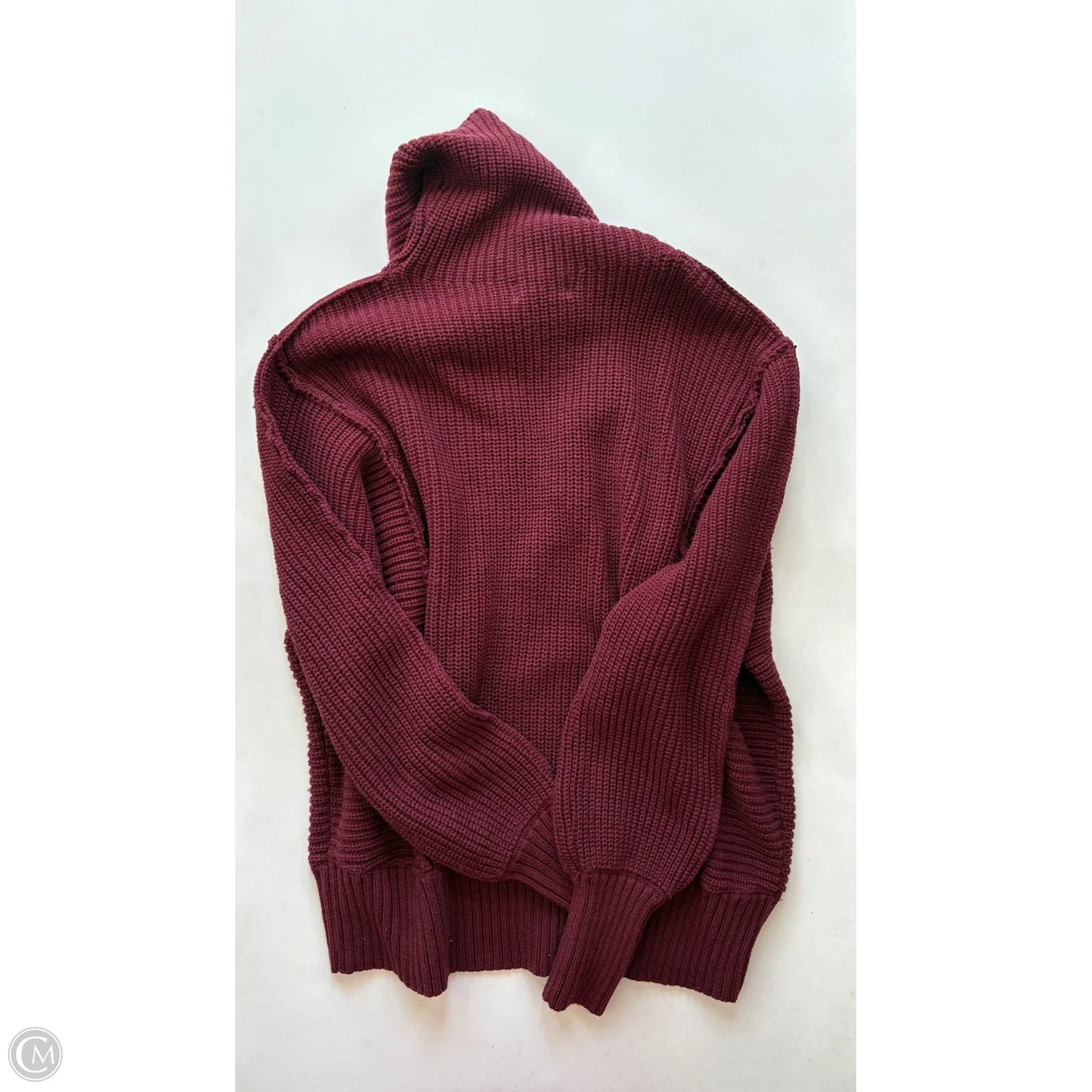 Sweater By Zenana Outfitters In Maroon, Size: Xl