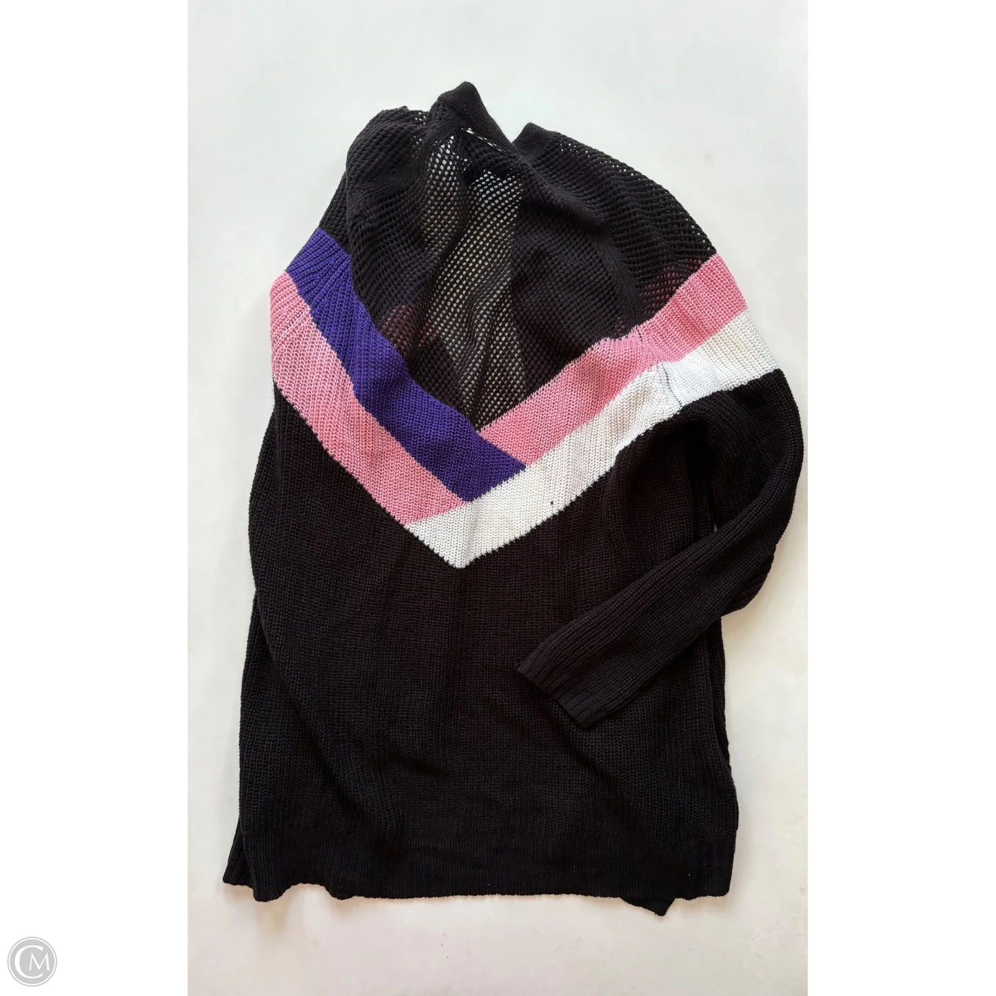 Sweater Cardigan By Lane Bryant In Striped Pattern, Size: L