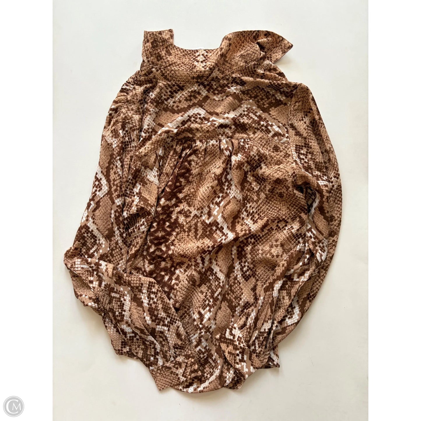 Blouse Long Sleeve By H&m In Animal Print, Size: S