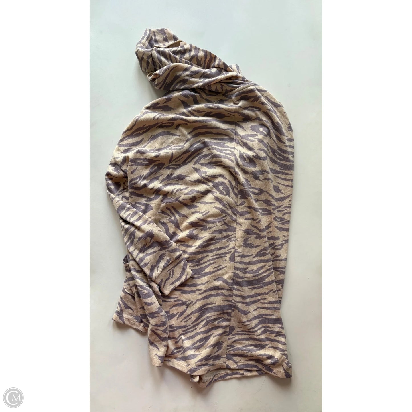 Sweater Cardigan By Cozy In Animal Print, Size: M