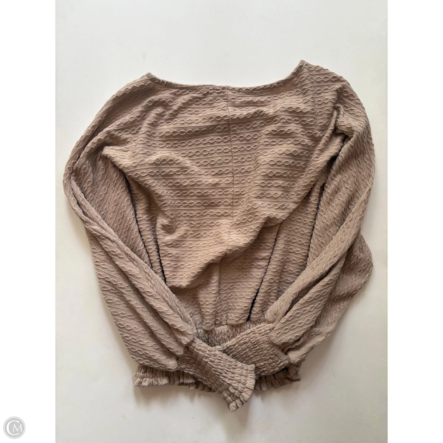 Top Long Sleeve By Mittoshop In Brown, Size: S