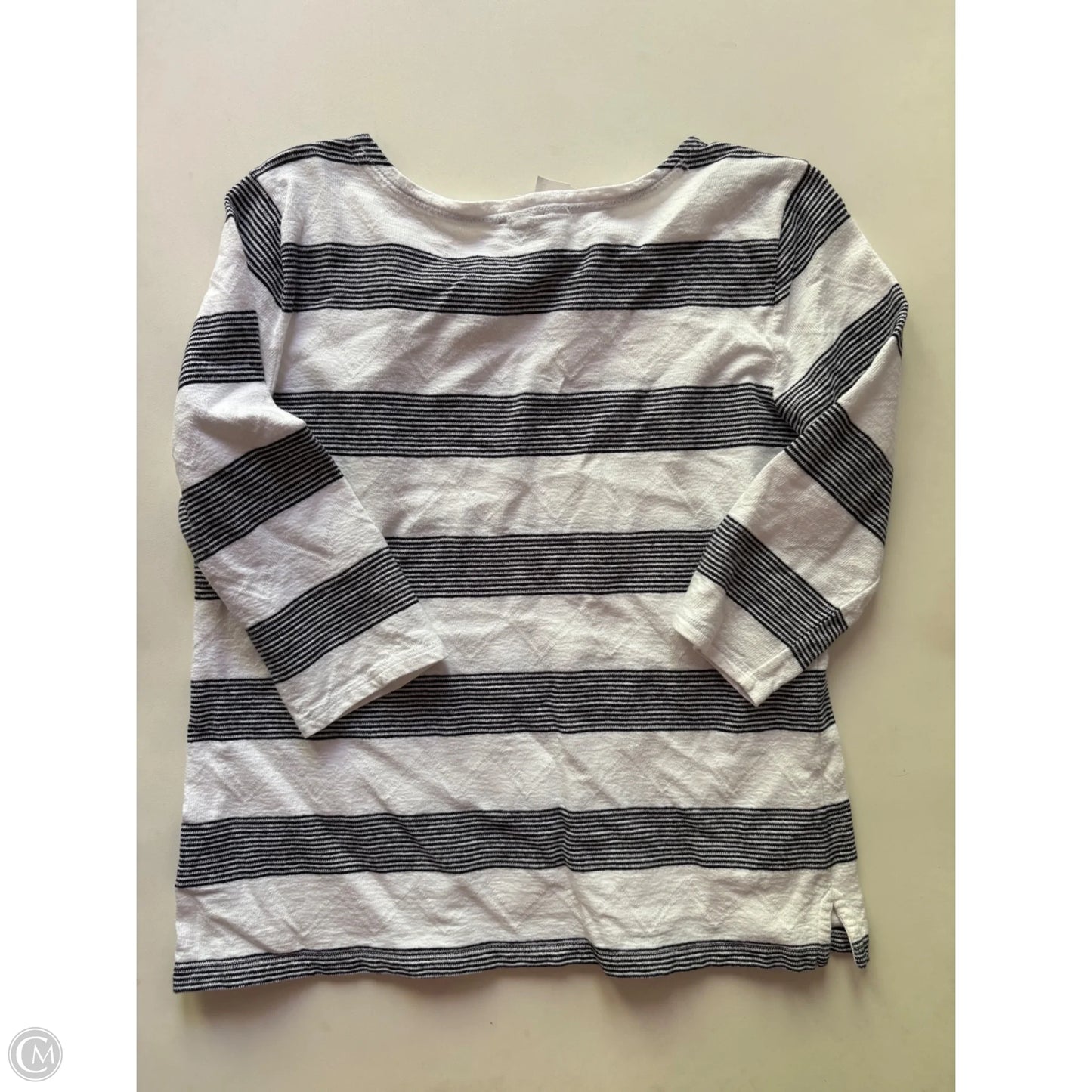 Top Long Sleeve By Talbots In Striped Pattern, Size: Lp