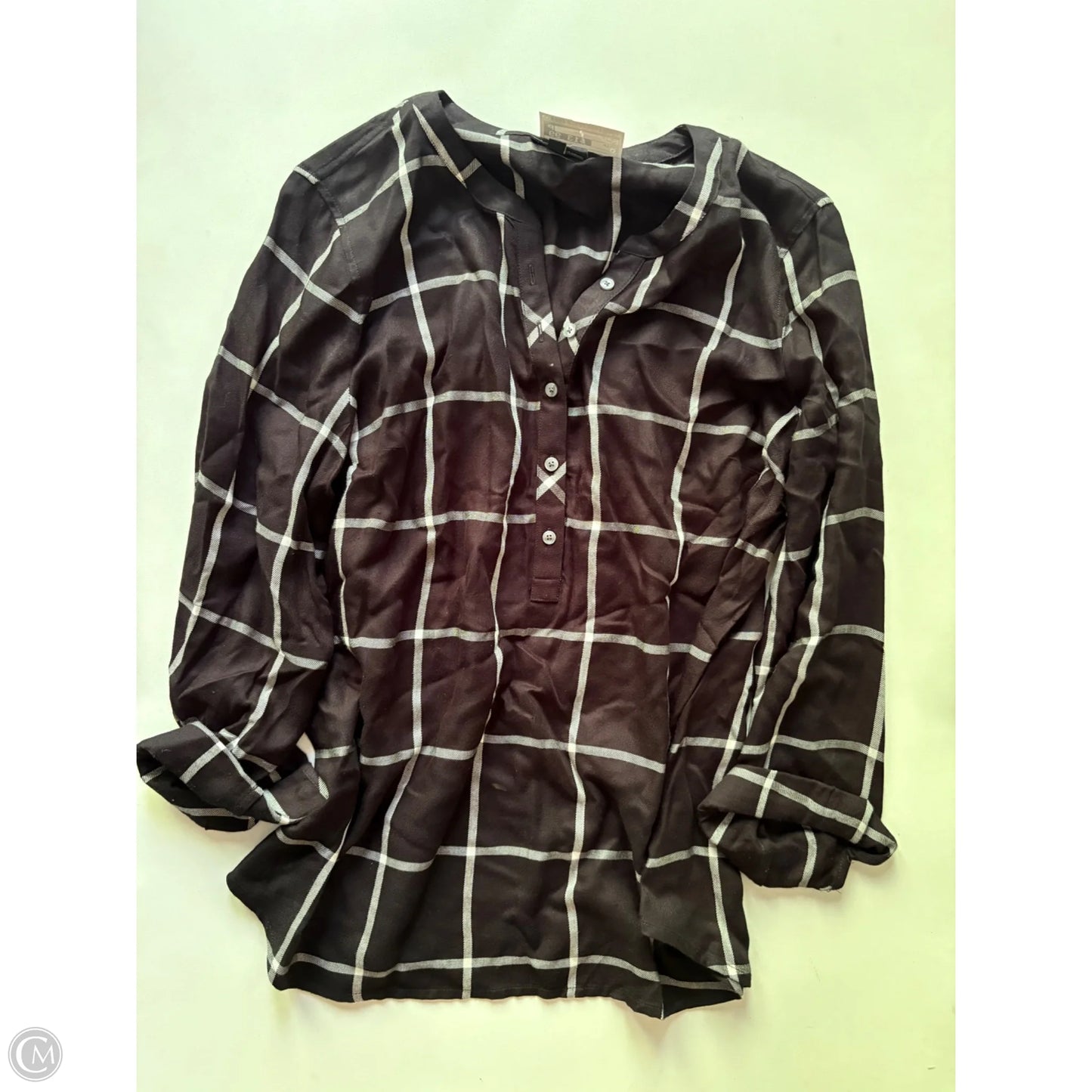 Top Long Sleeve By Talbots In Black, Size: Lp