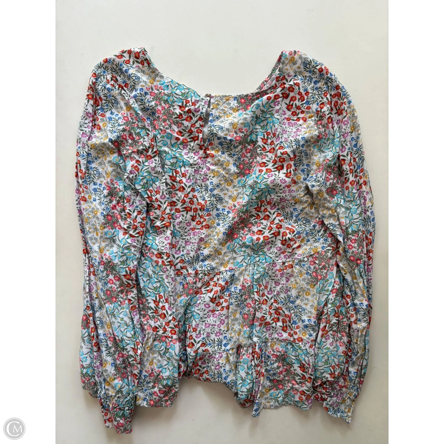 Top Long Sleeve By Jane And Delancey In Floral Print, Size: Xl