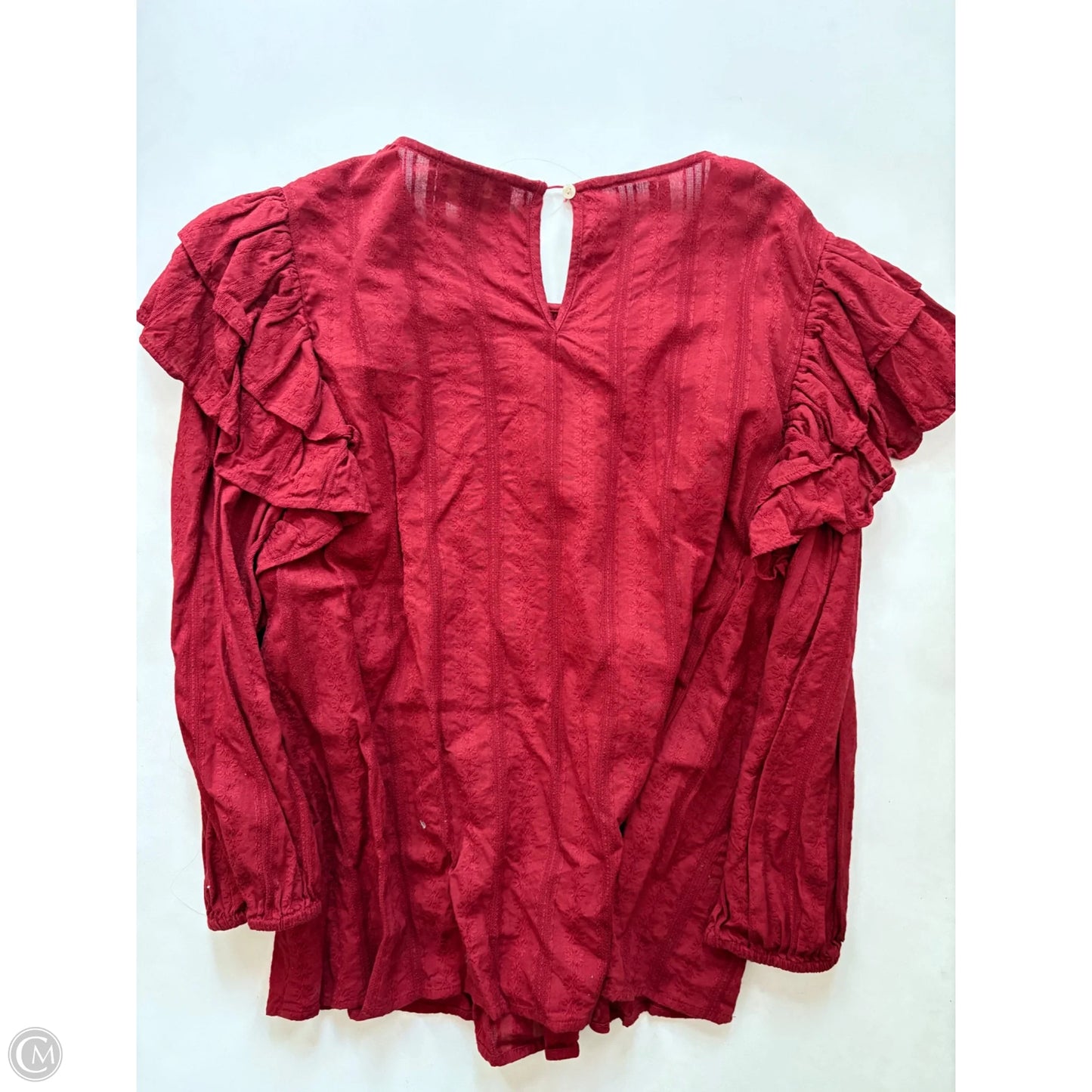 Top Long Sleeve By Universal Thread In Red, Size: 2x