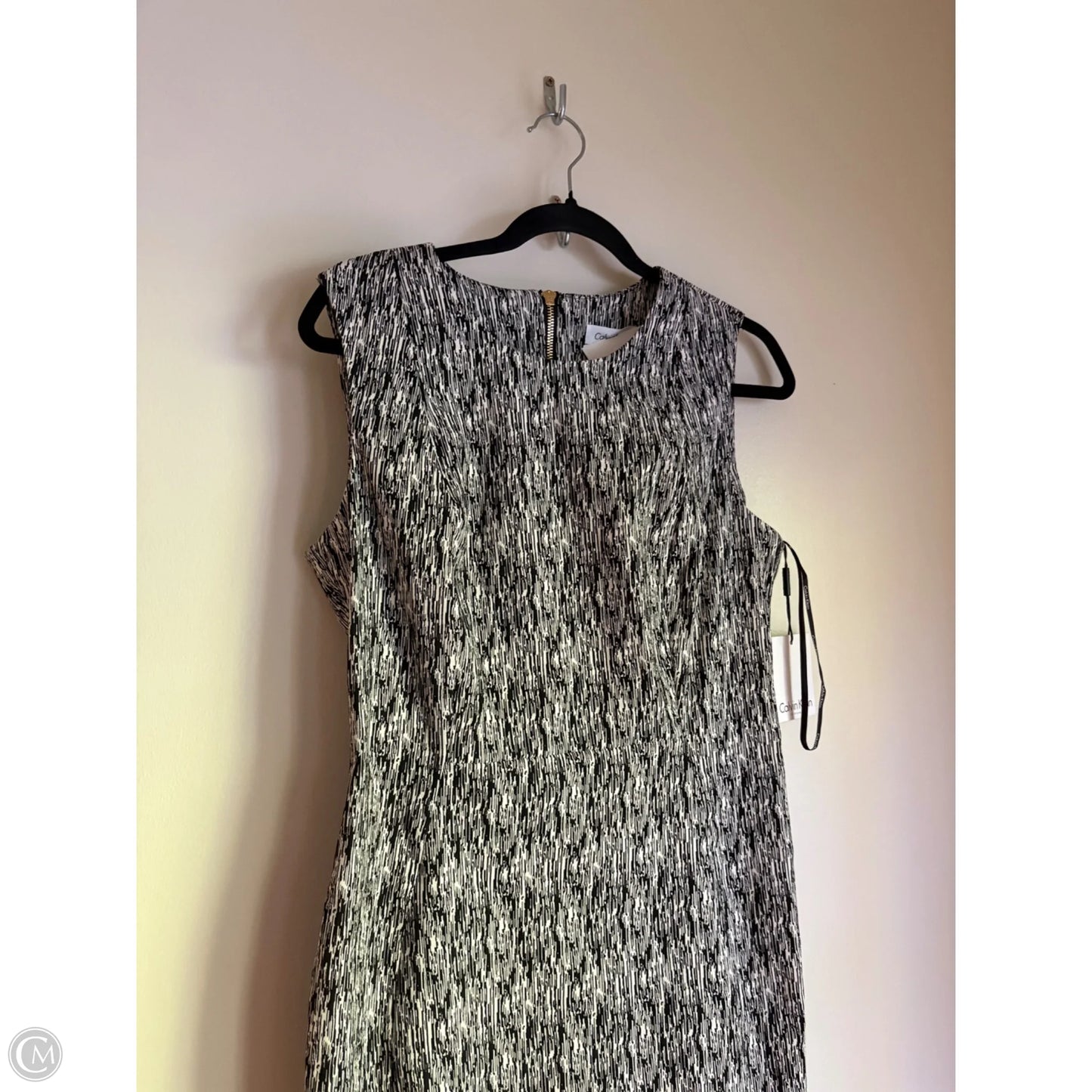 Dress Work By Calvin Klein In Black & White, Size: L