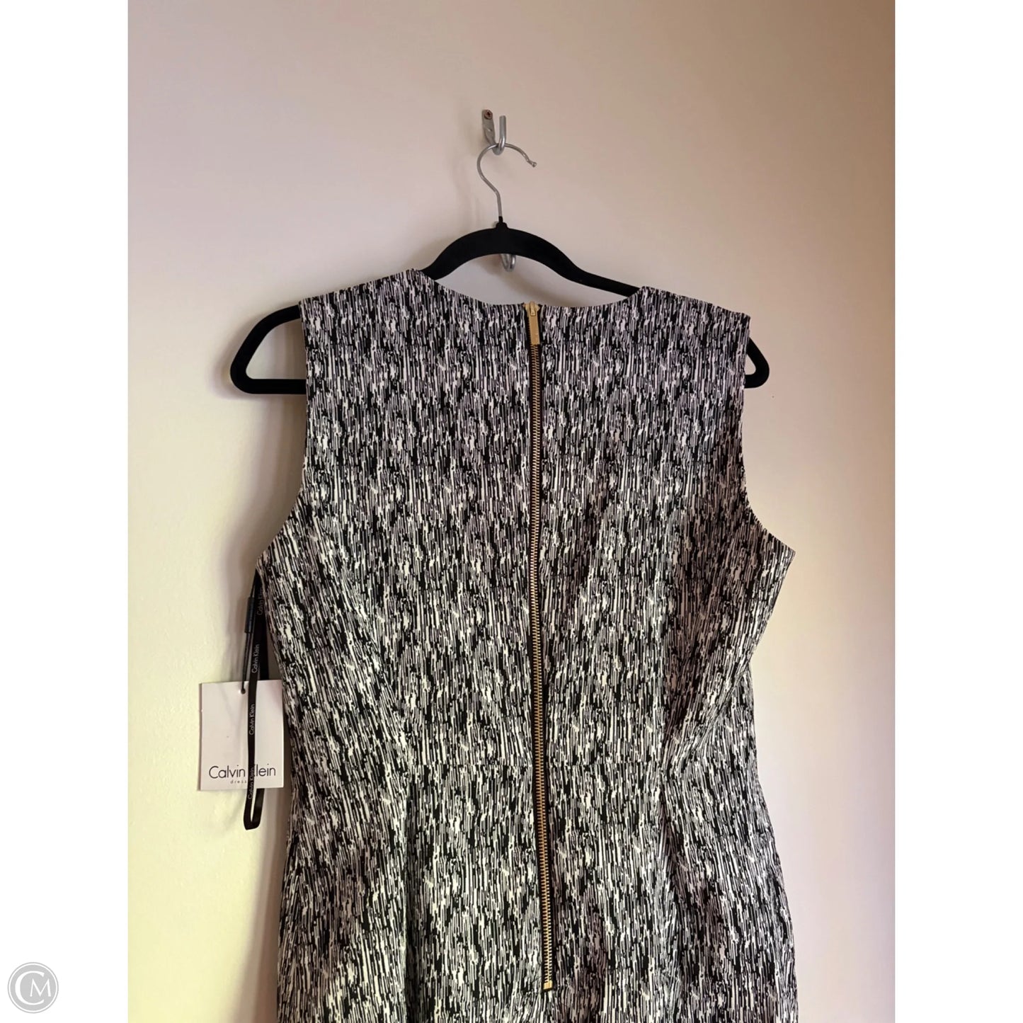Dress Work By Calvin Klein In Black & White, Size: L