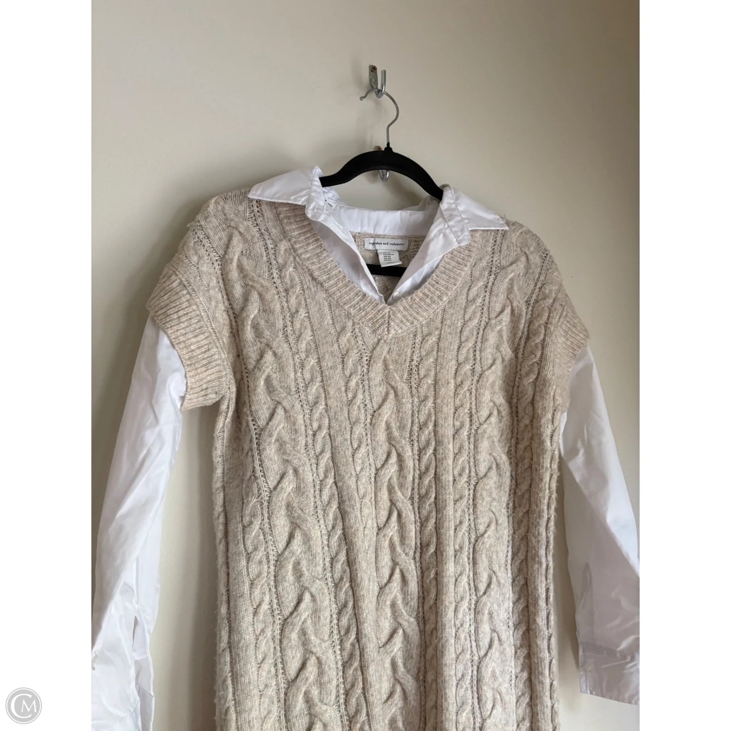 Dress Casual Midi By Cupcakes And Cashmere In Beige, Size: Xs