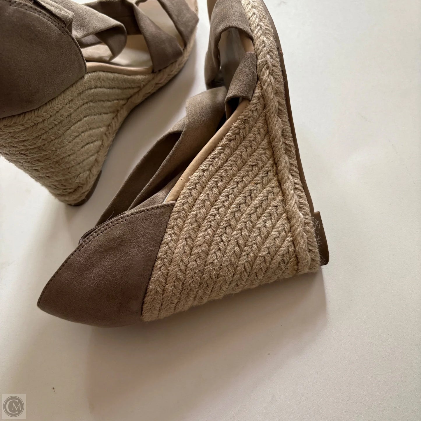 Shoes Heels Wedge By Indigo In Taupe, Size: 8