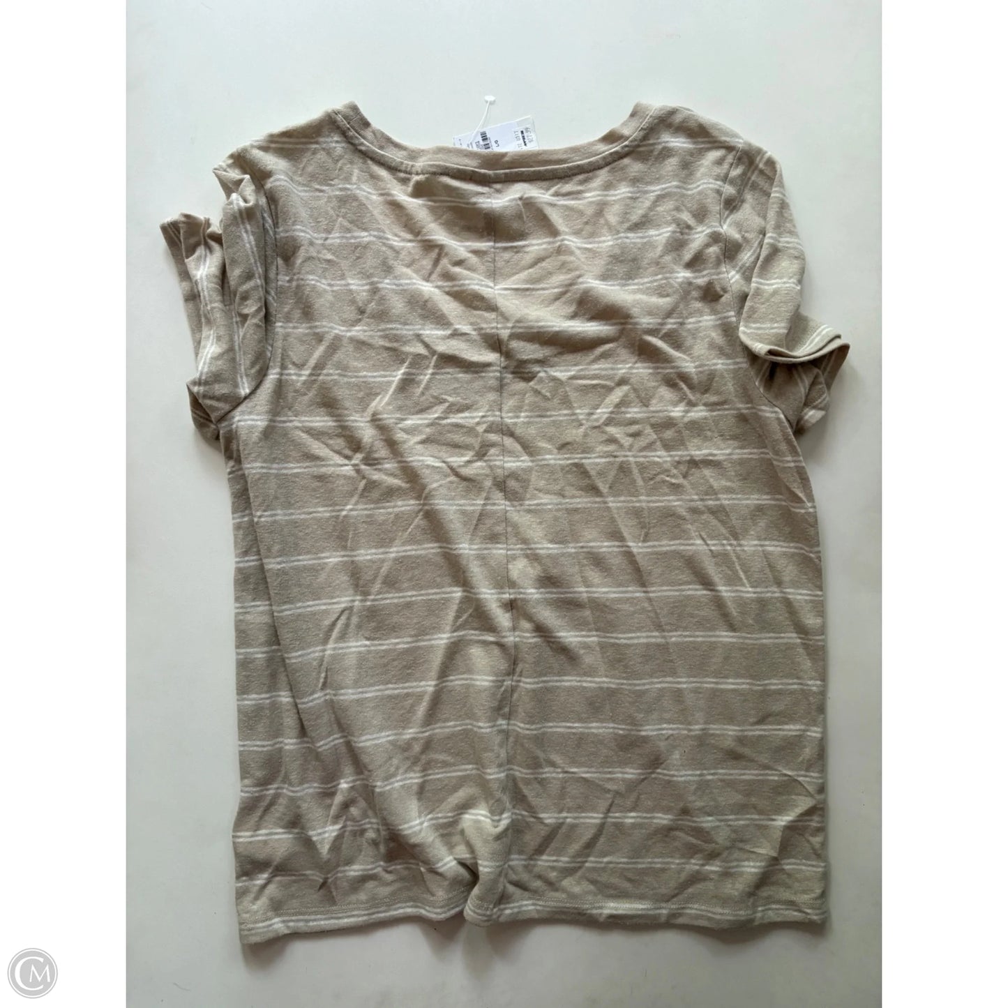 Top Short Sleeve By Gap In Striped Pattern, Size: L