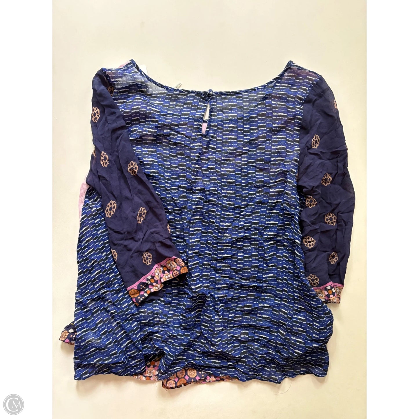 Blouse Long Sleeve By Fleat In Blue, Size: S
