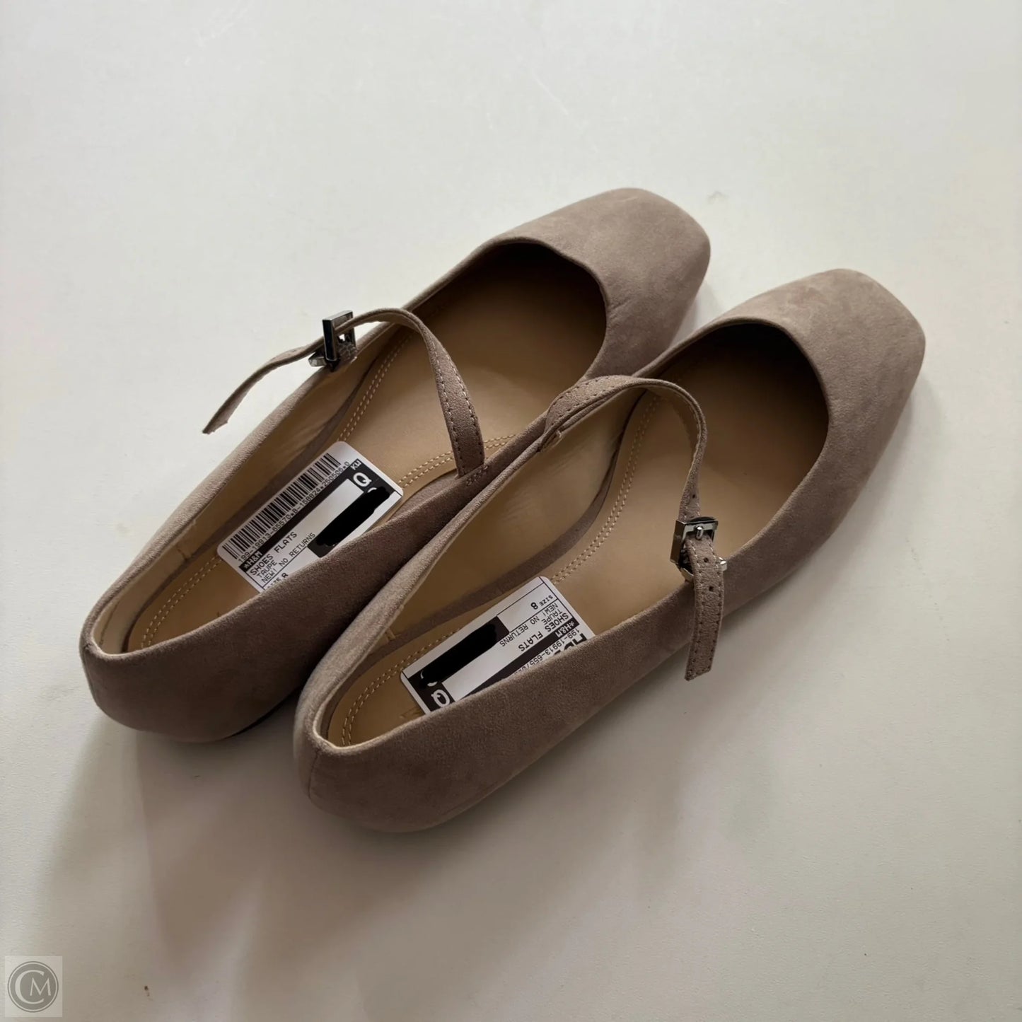 Shoes Flats By H&m In Taupe, Size: 8