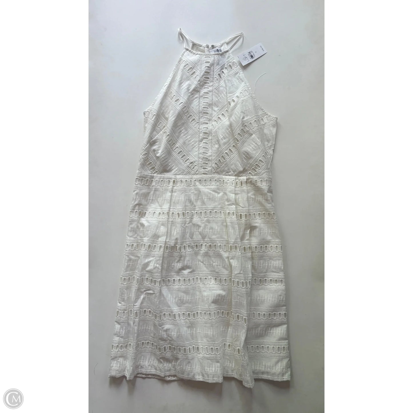 Dress Casual Midi By Loft In White, Size: Xs