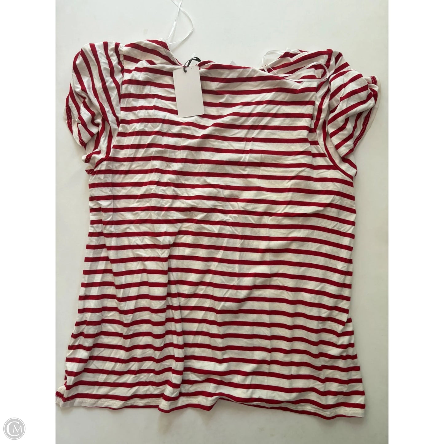 Top Short Sleeve By Green Envelope In Striped Pattern, Size: 1x
