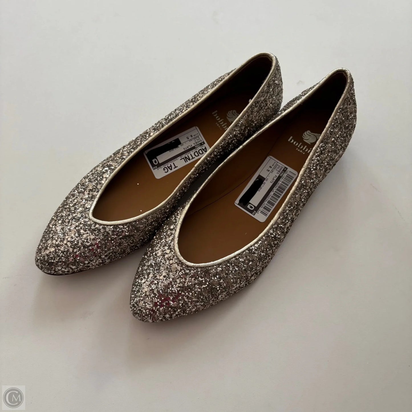 Shoes Flats By Bobbies In Gold, Size: 8.5