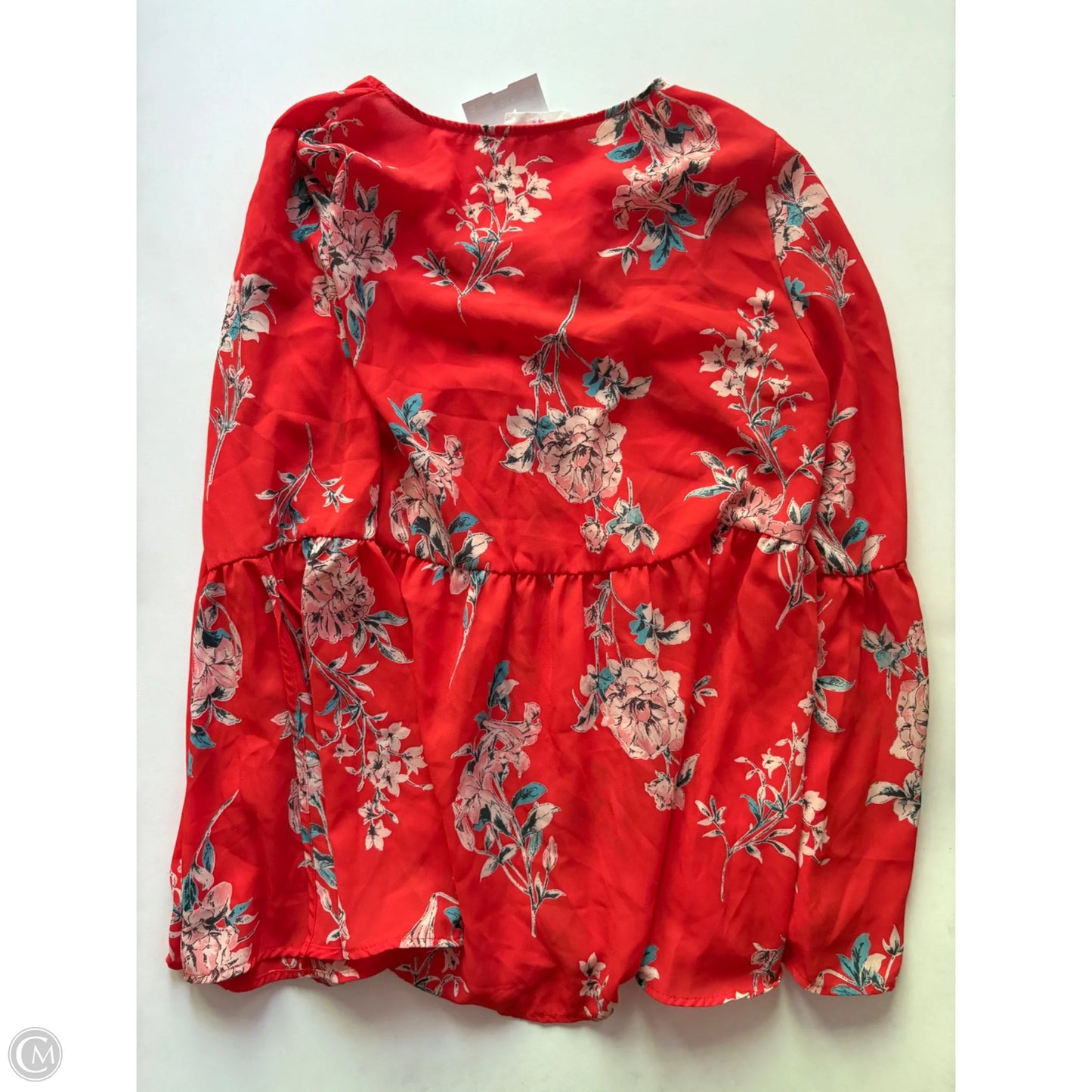 Blouse Long Sleeve By Peace Love World In Red, Size: M