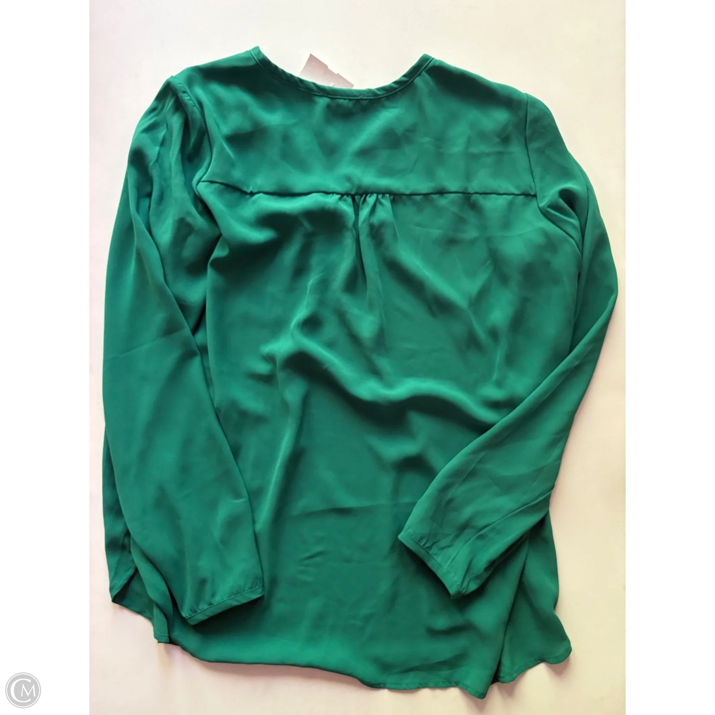 Blouse Long Sleeve By Pleione In Green, Size: L
